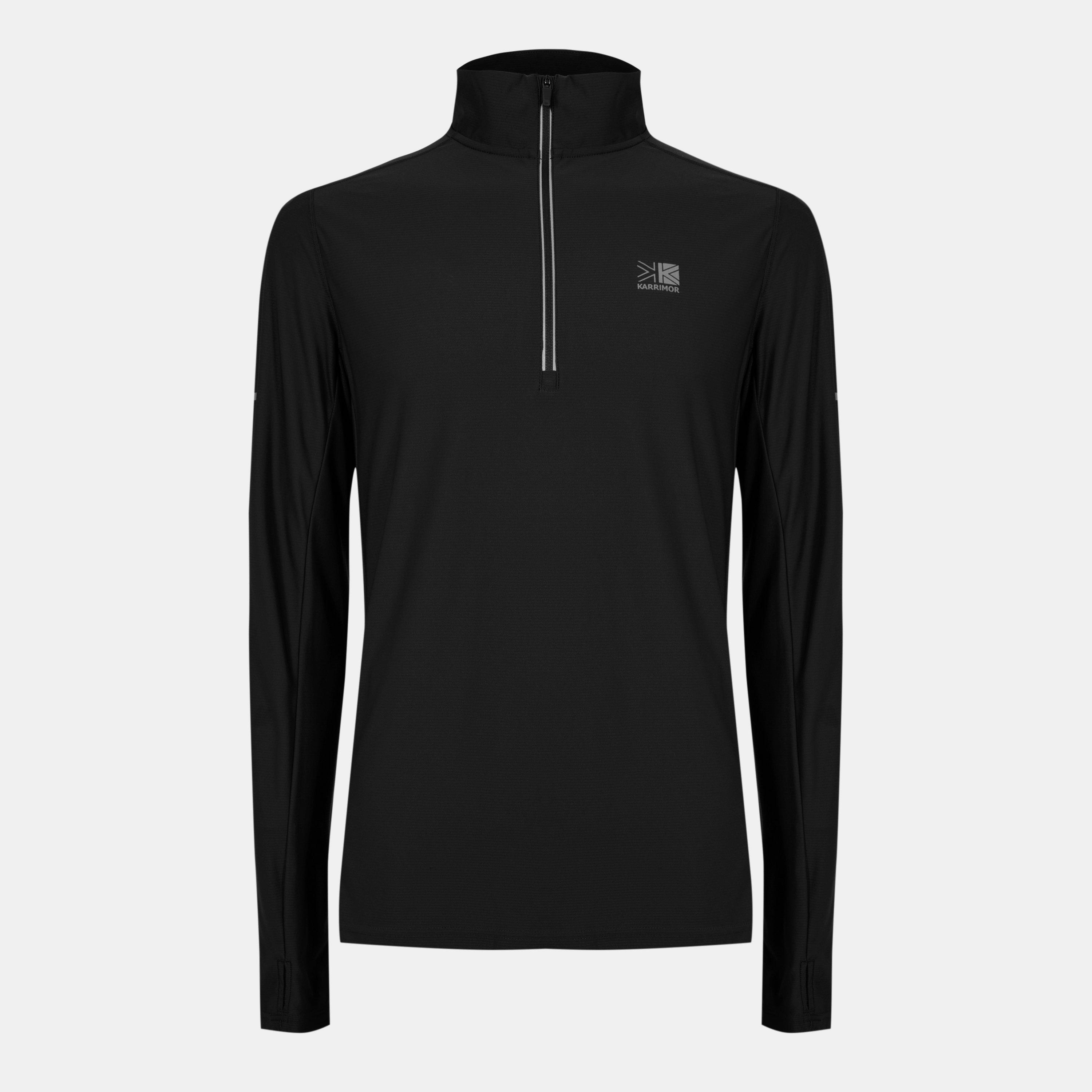 Black - Karrimor - Long Sleeve 1/4 Zip Top Mens - 1