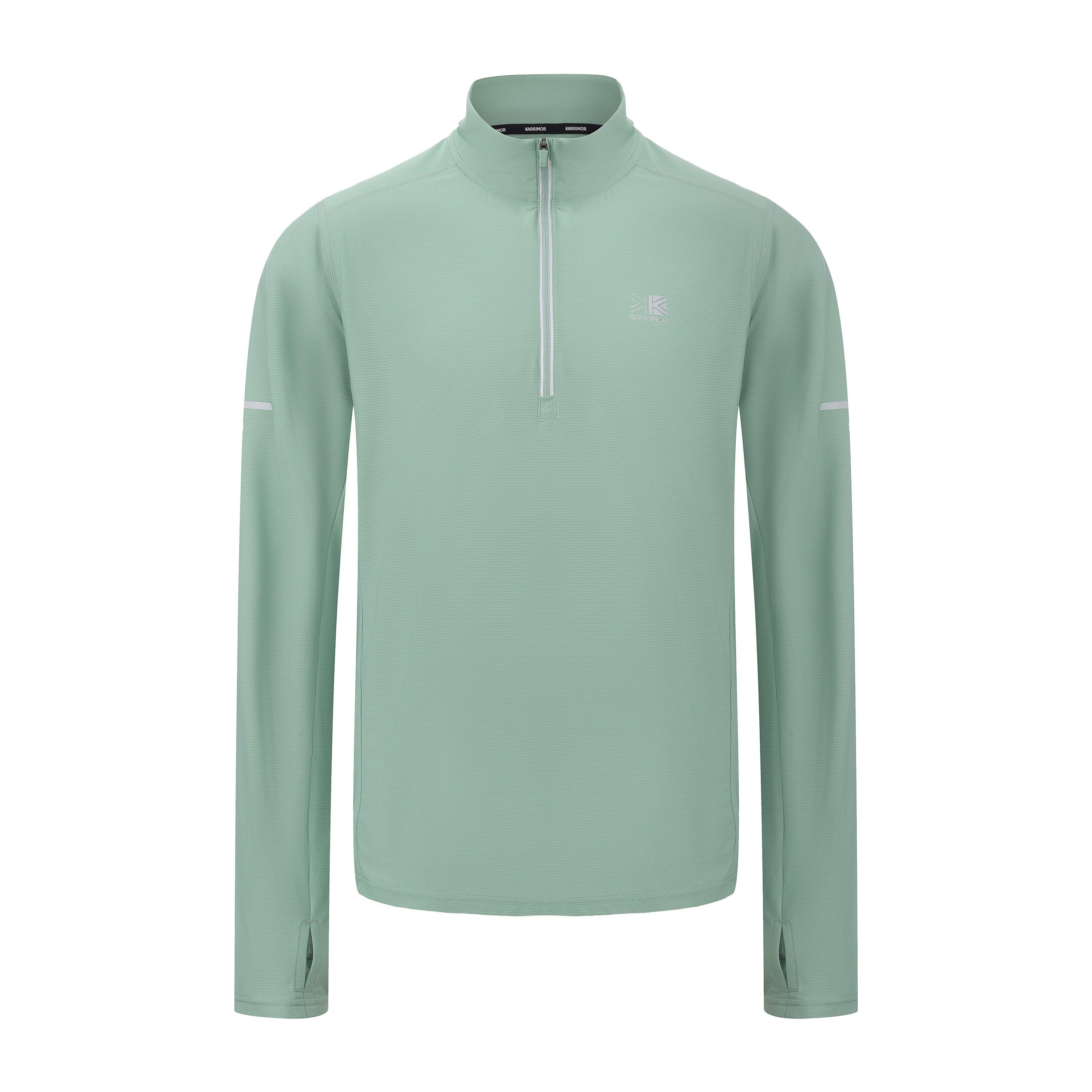 Karrimor Men's Long Sleeve 1/4 Zip Top - Granite Green - L