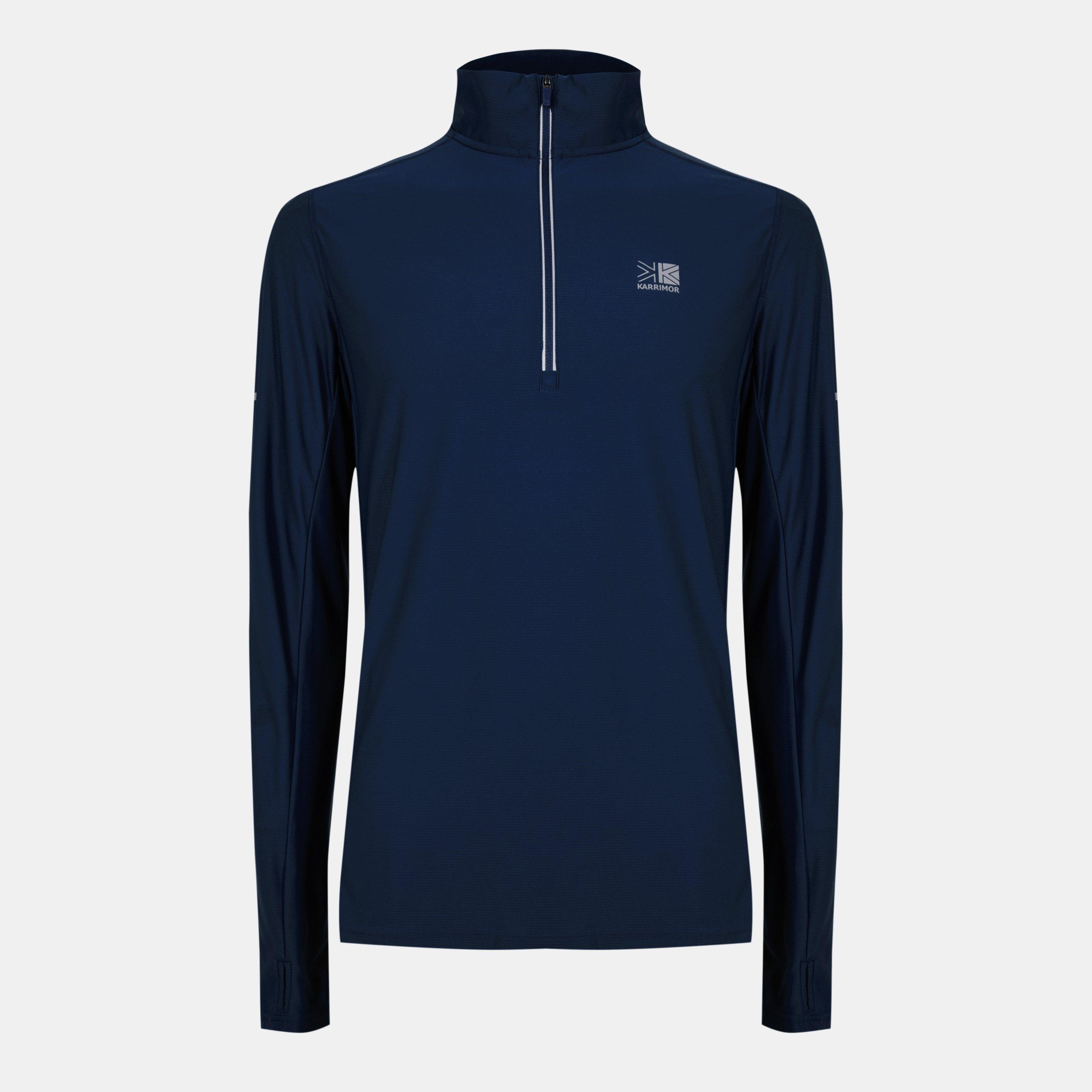 Karrimor Men's Long Sleeve 1/4 Zip Top - Navy - L