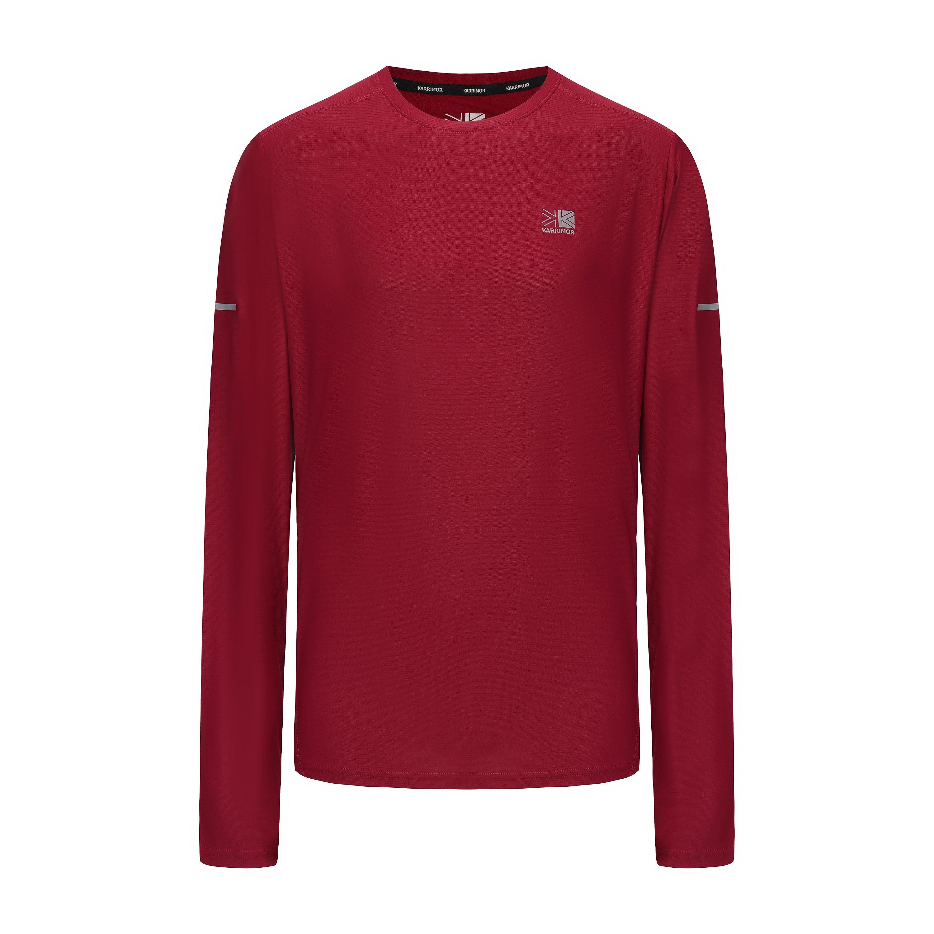 Karrimor Men's Long Sleeve Run T Shirt - Berry - XL