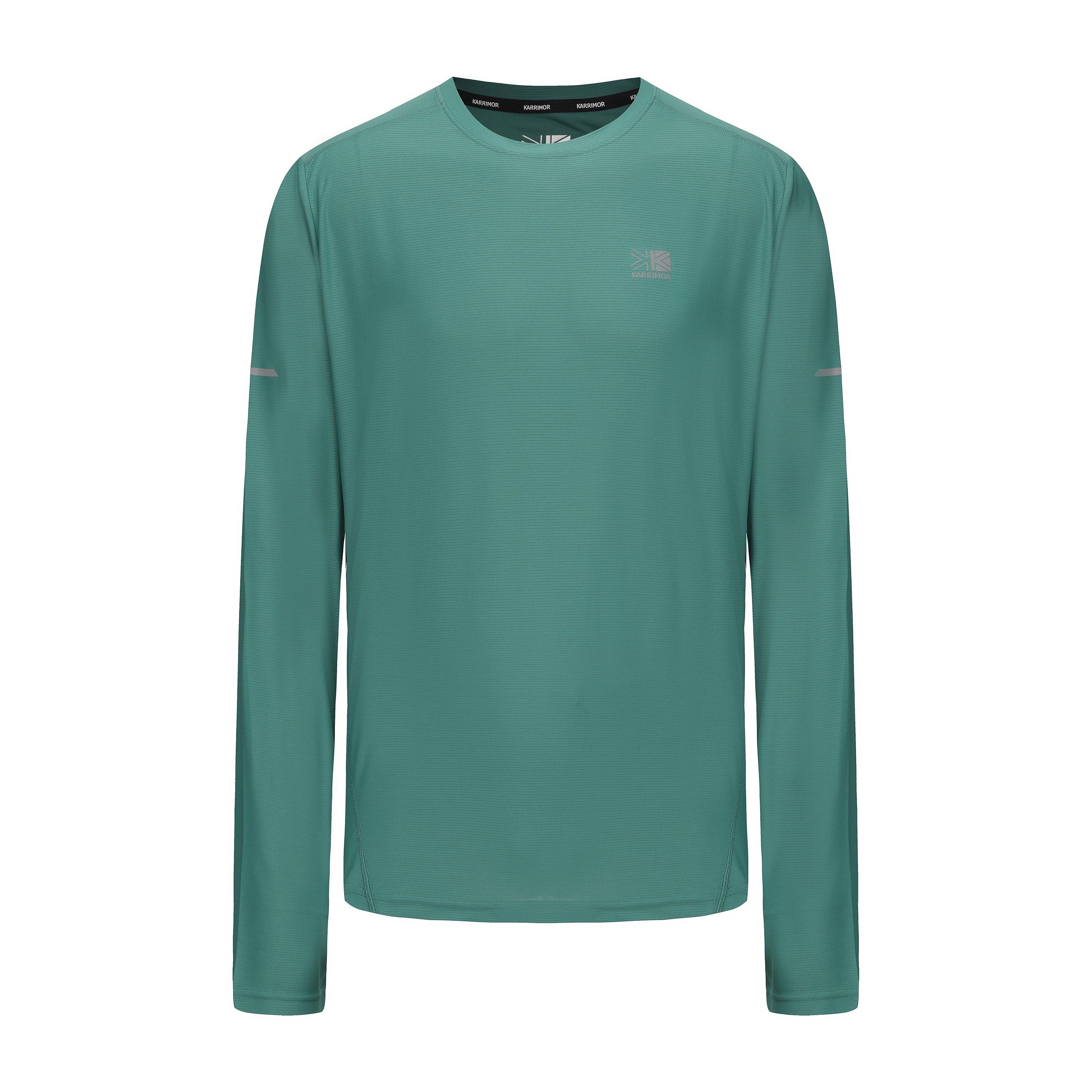 Karrimor Men's Long Sleeve Run T Shirt - Green Spruce - M