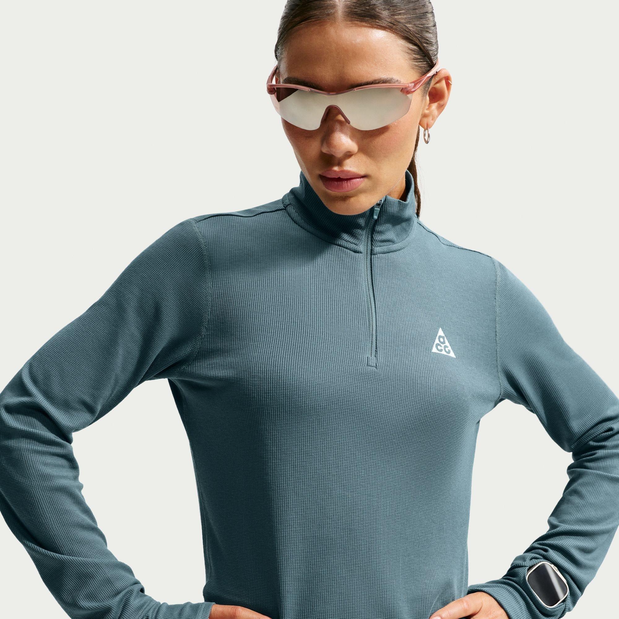 Leisteen/Wit - Nike - Women's ACG Trail Long Sleeve Running Top - 3