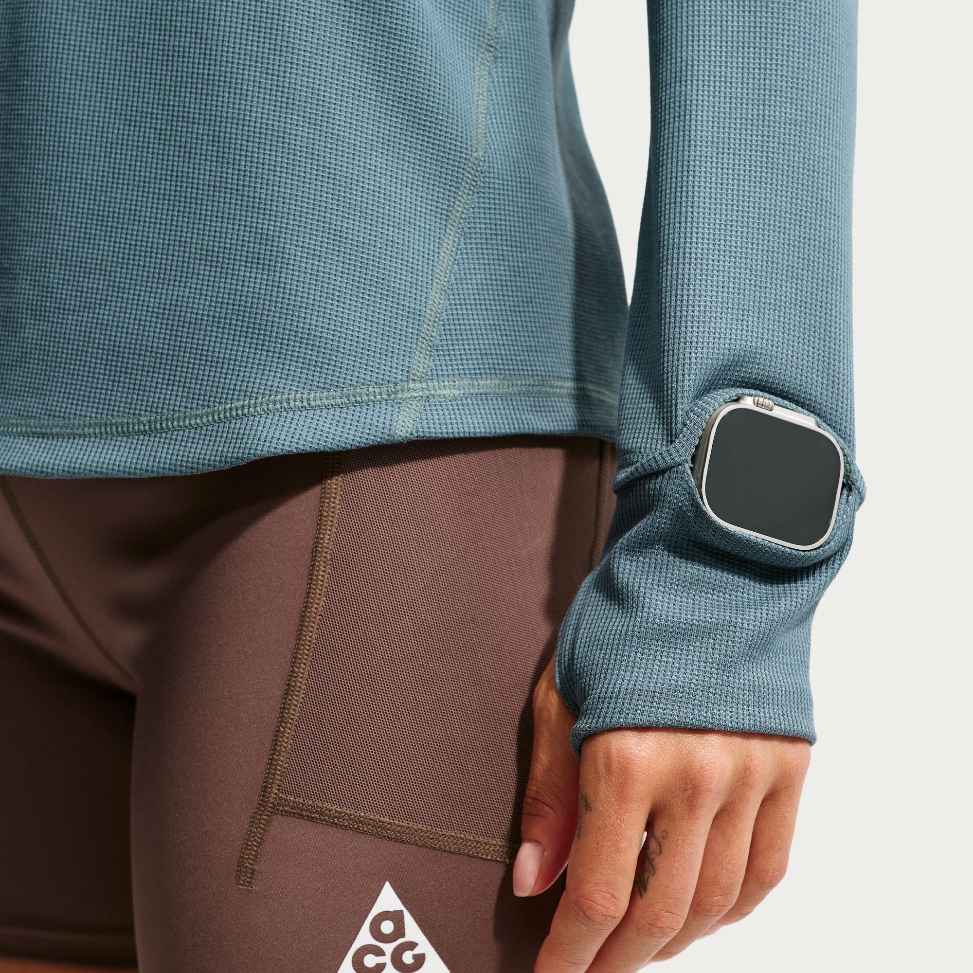 Leisteen/Wit - Nike - Women's ACG Trail Long Sleeve Running Top - 4