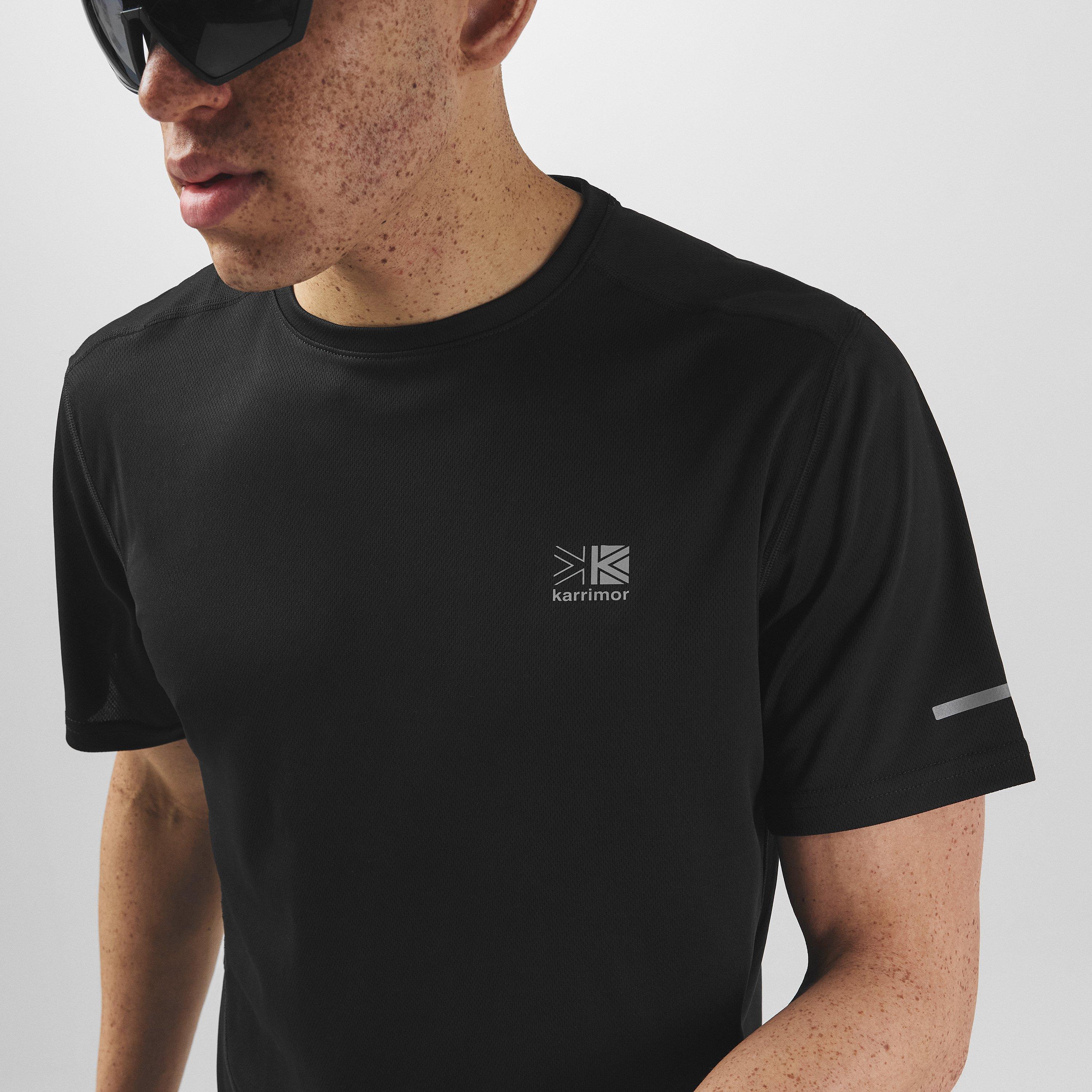 Crna - Karrimor - Run Short Sleeve T Shirt Mens - 5