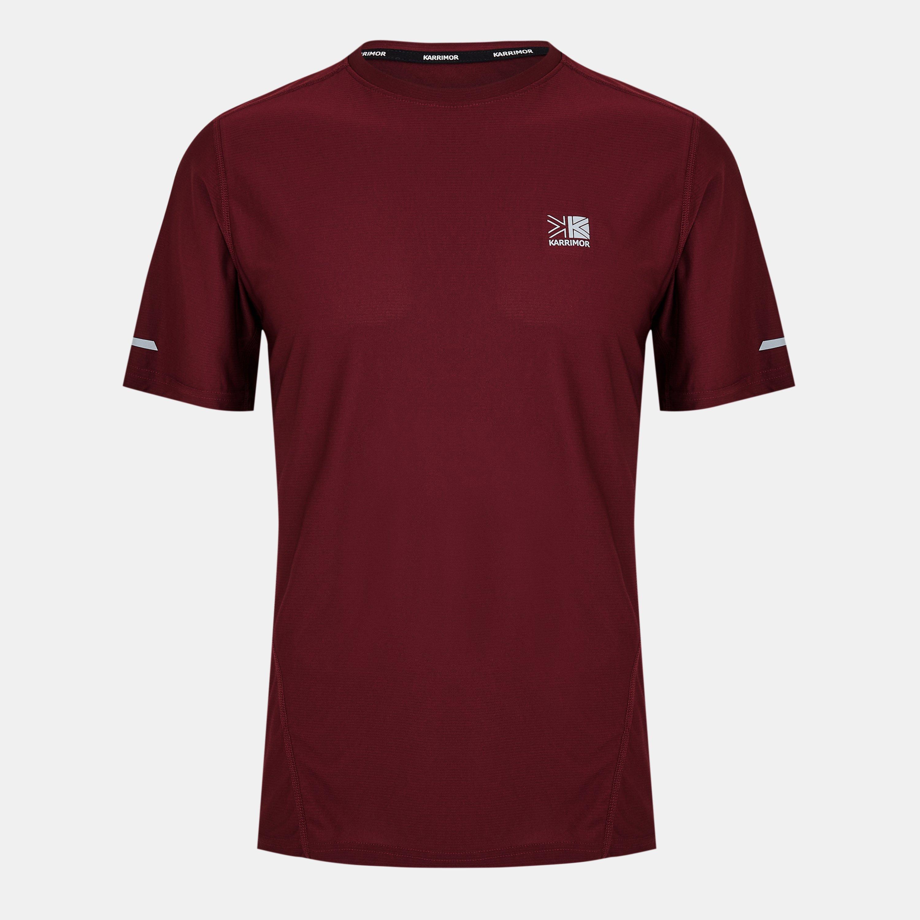 Karrimor Men's Run Short Sleeve T Shirt - Burgundy - XL
