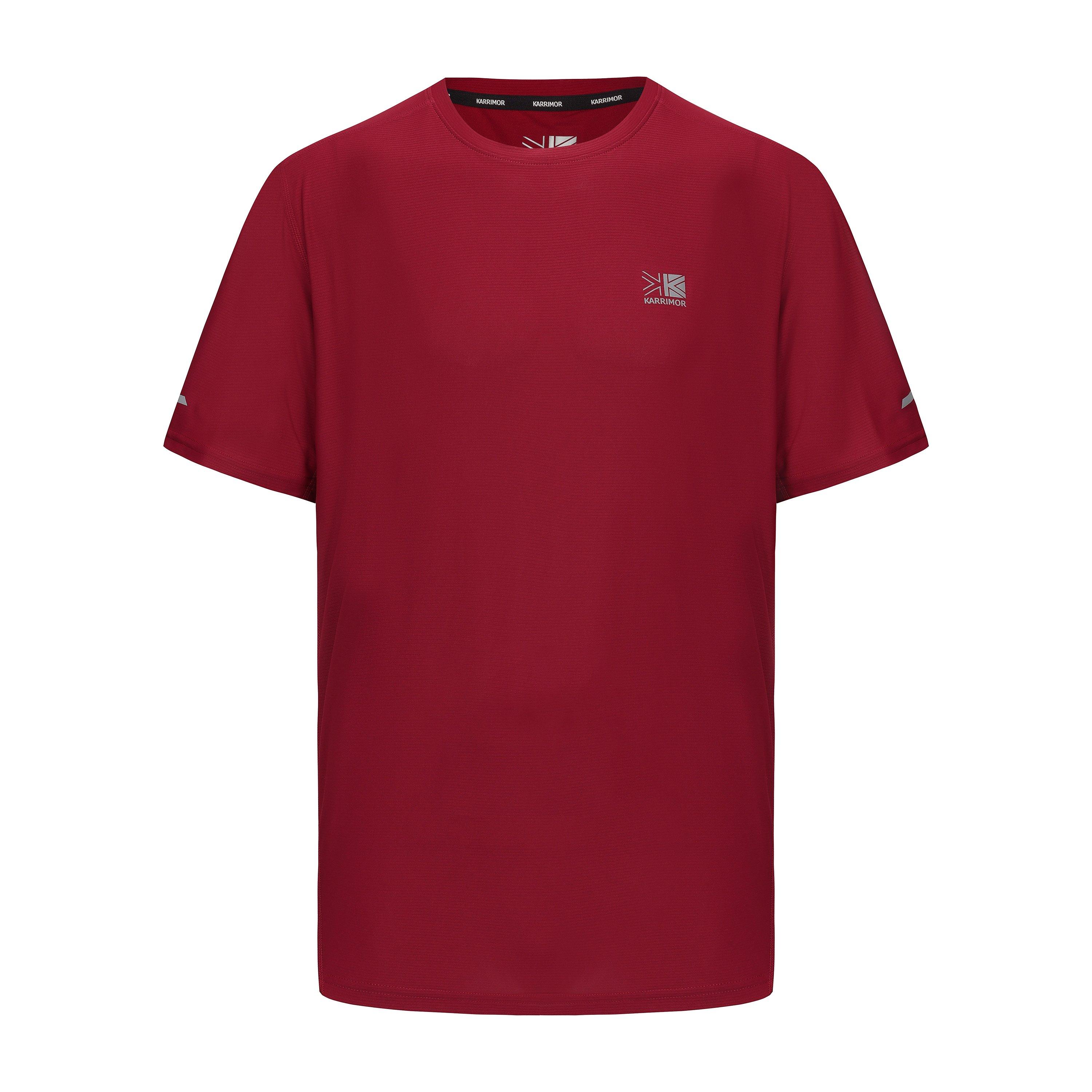 Karrimor Men's Run Short Sleeve T Shirt - Burgundy - L
