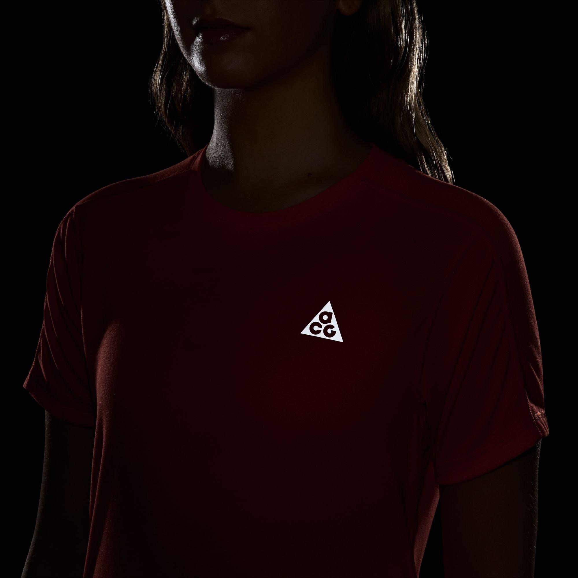 Crimson/White - Nike - Women's Short Sleeve Running T-Shirt - 4