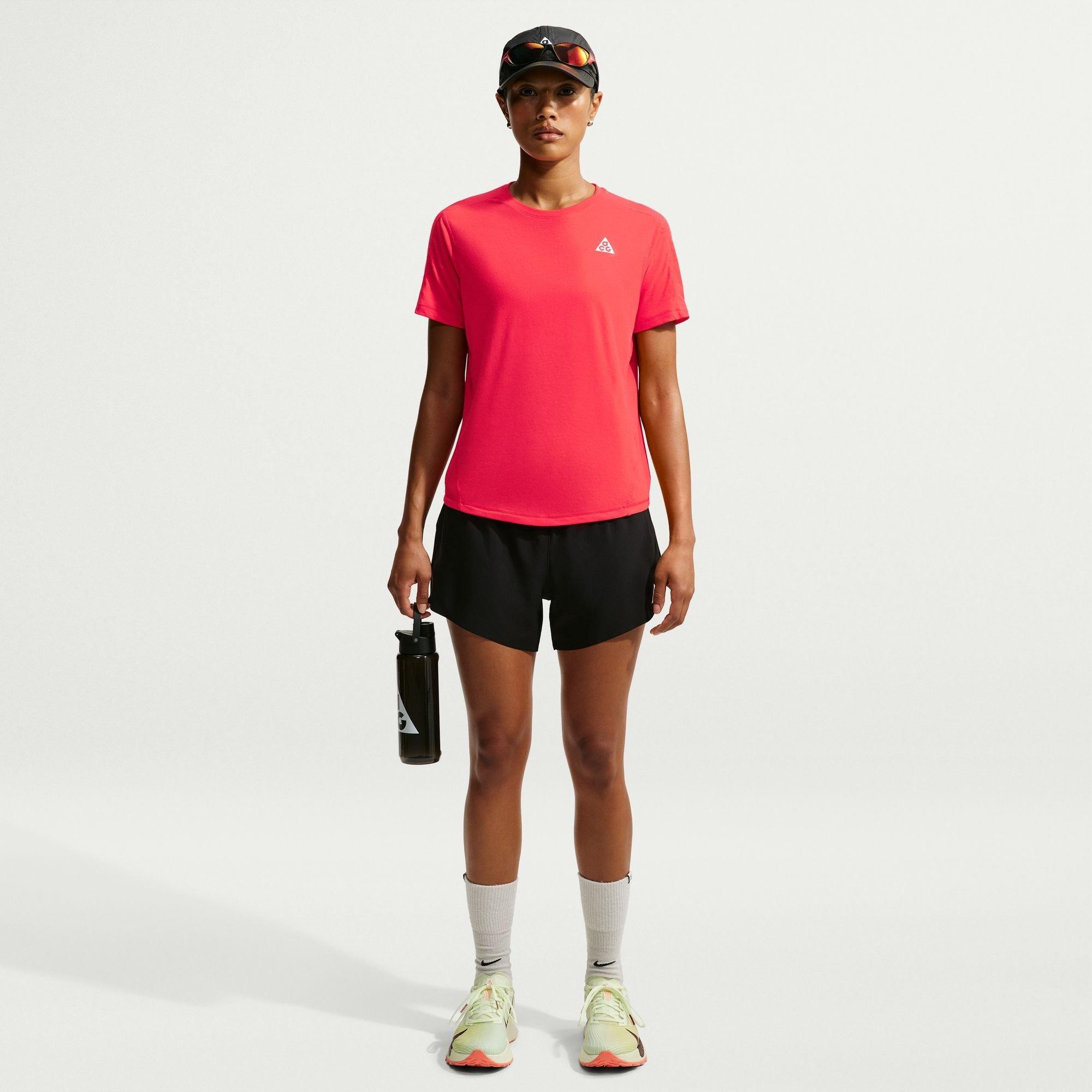 Crimson/White - Nike - Women's Short Sleeve Running T-Shirt - 5