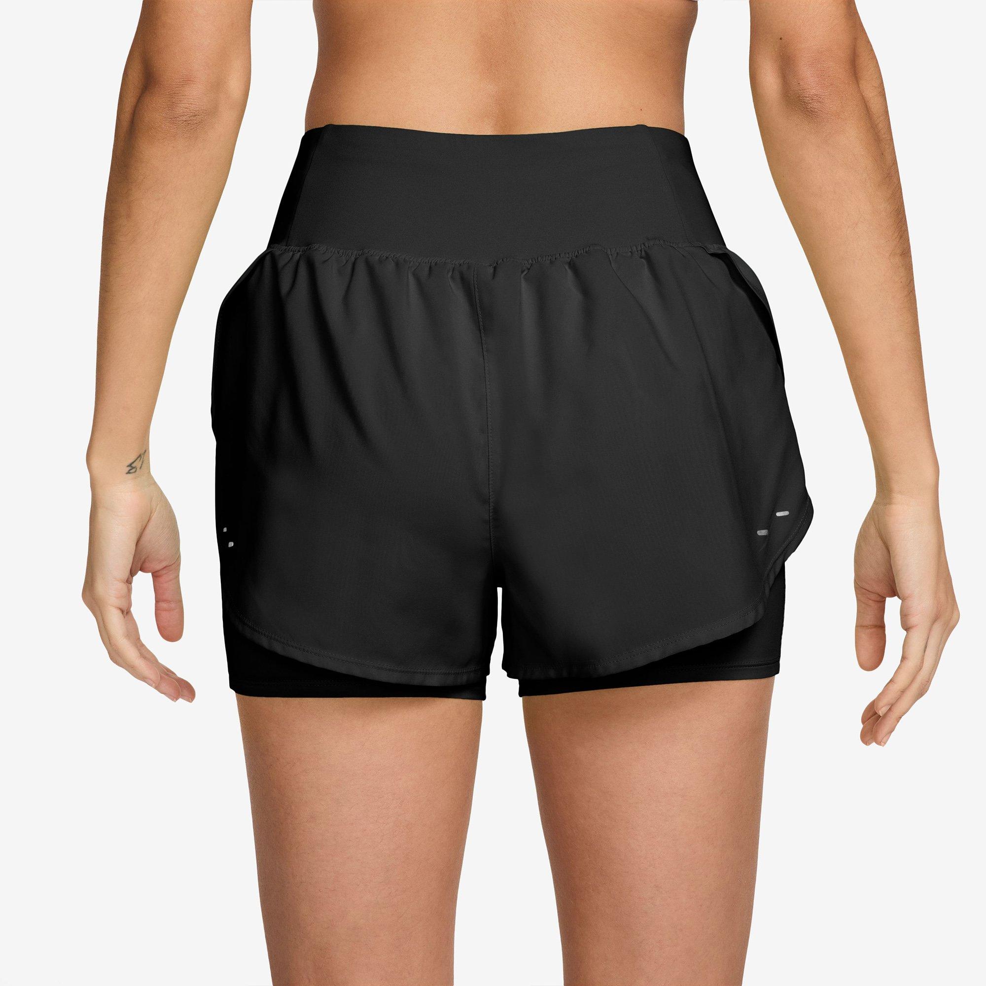 Black/R.Silver - Nike - Women's 2-in-1 Running Shorts - 2