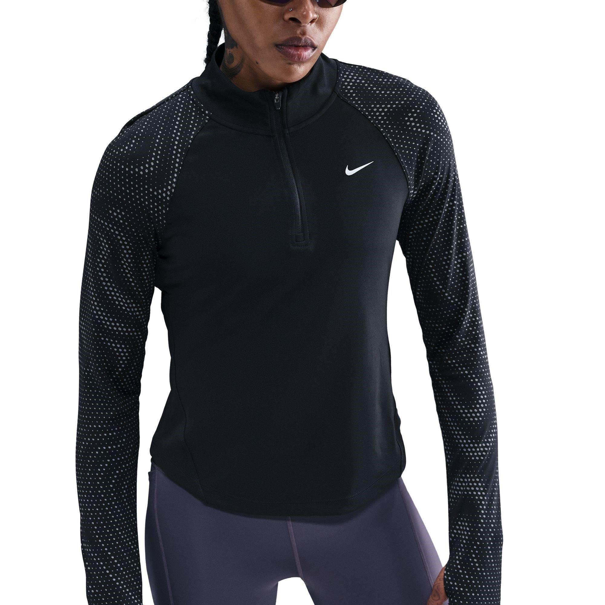 Nike Women's T Flash Qz Ld54 - Black/Silver - 10 (S)