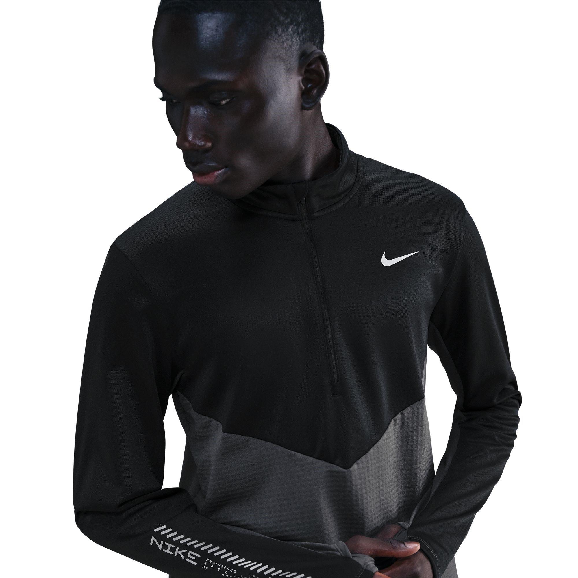 Nike Men's Anthracite Long Sleeve Performance Running Top - 2XL