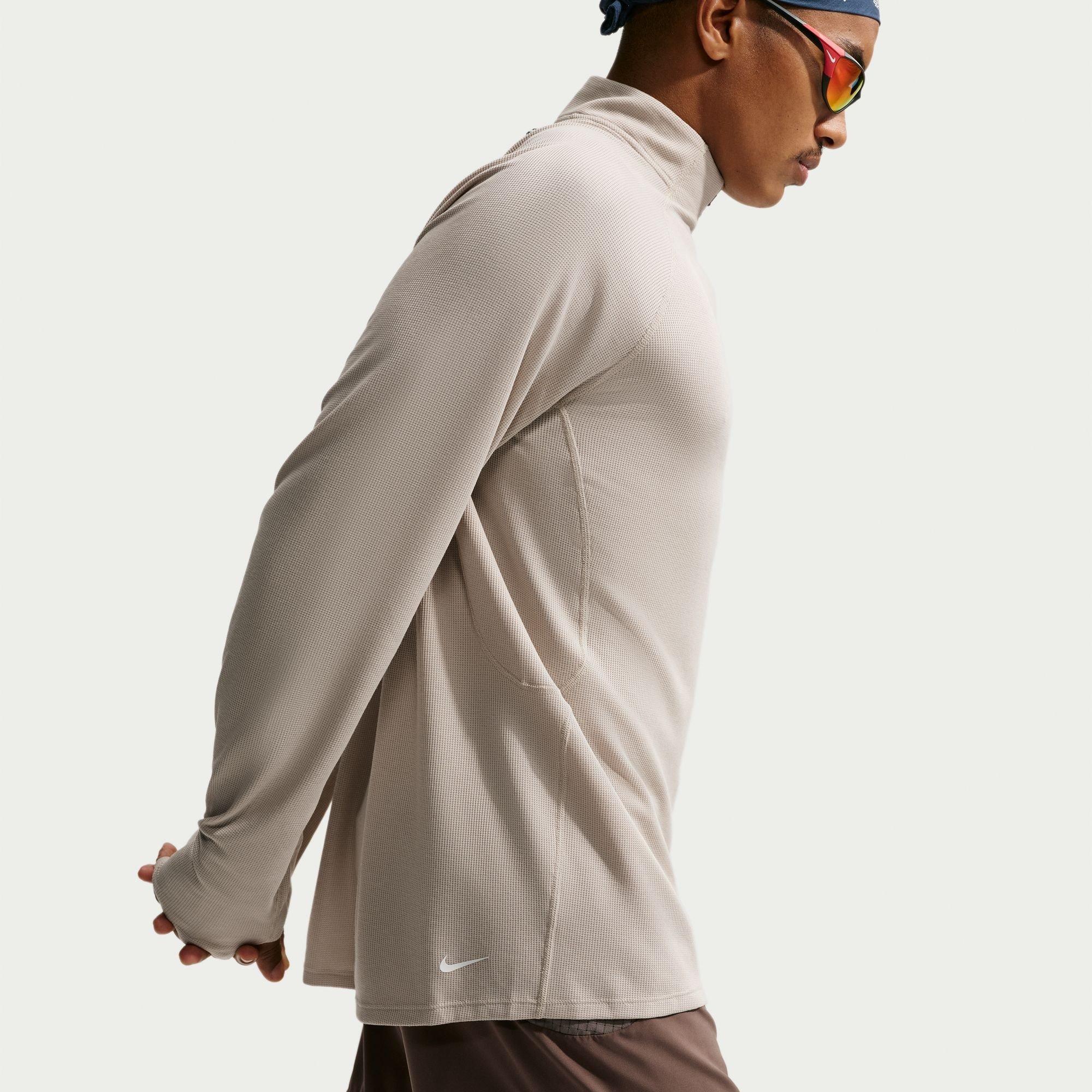 Cream/White - Nike - Men's Trail Long Sleeve Running Top - 3