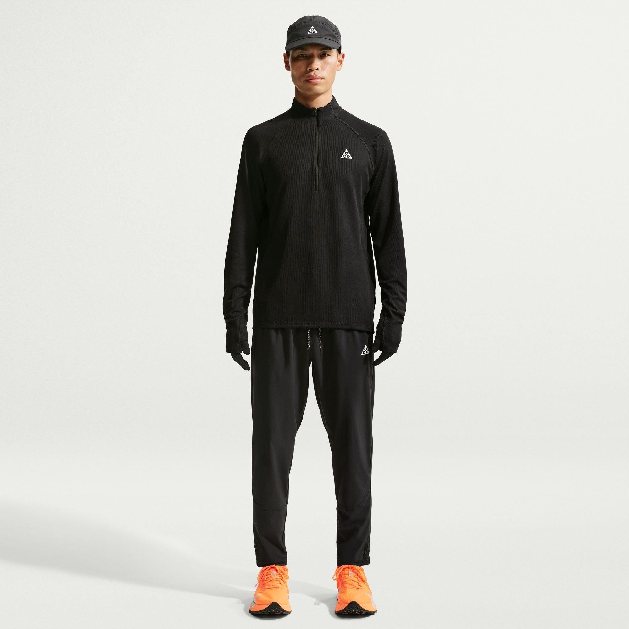 Preto/Branco - Nike - Men's Trail Long Sleeve Running Top - 5