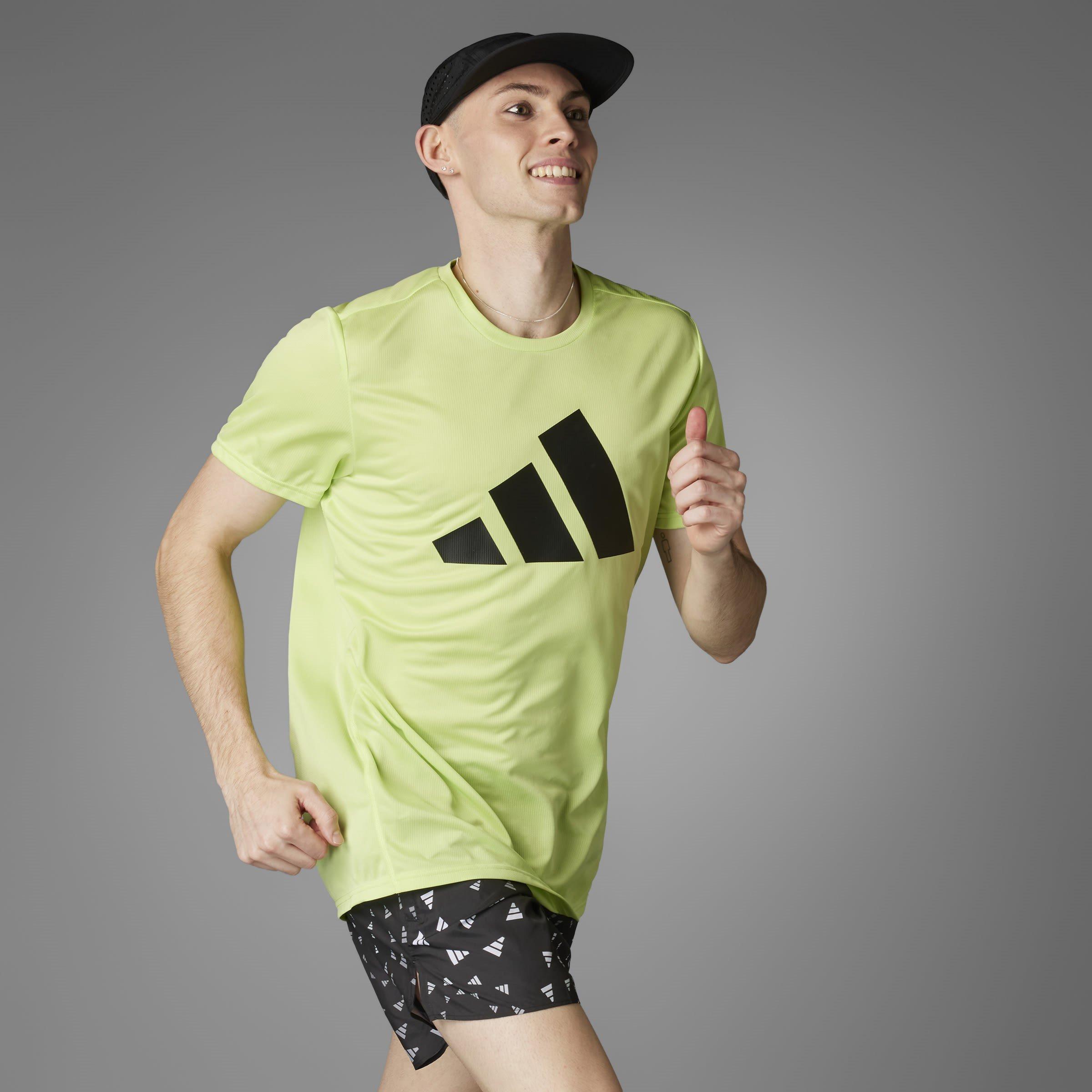 Pulse Lime - adidas - Run It Mens Running T Shirt - 7