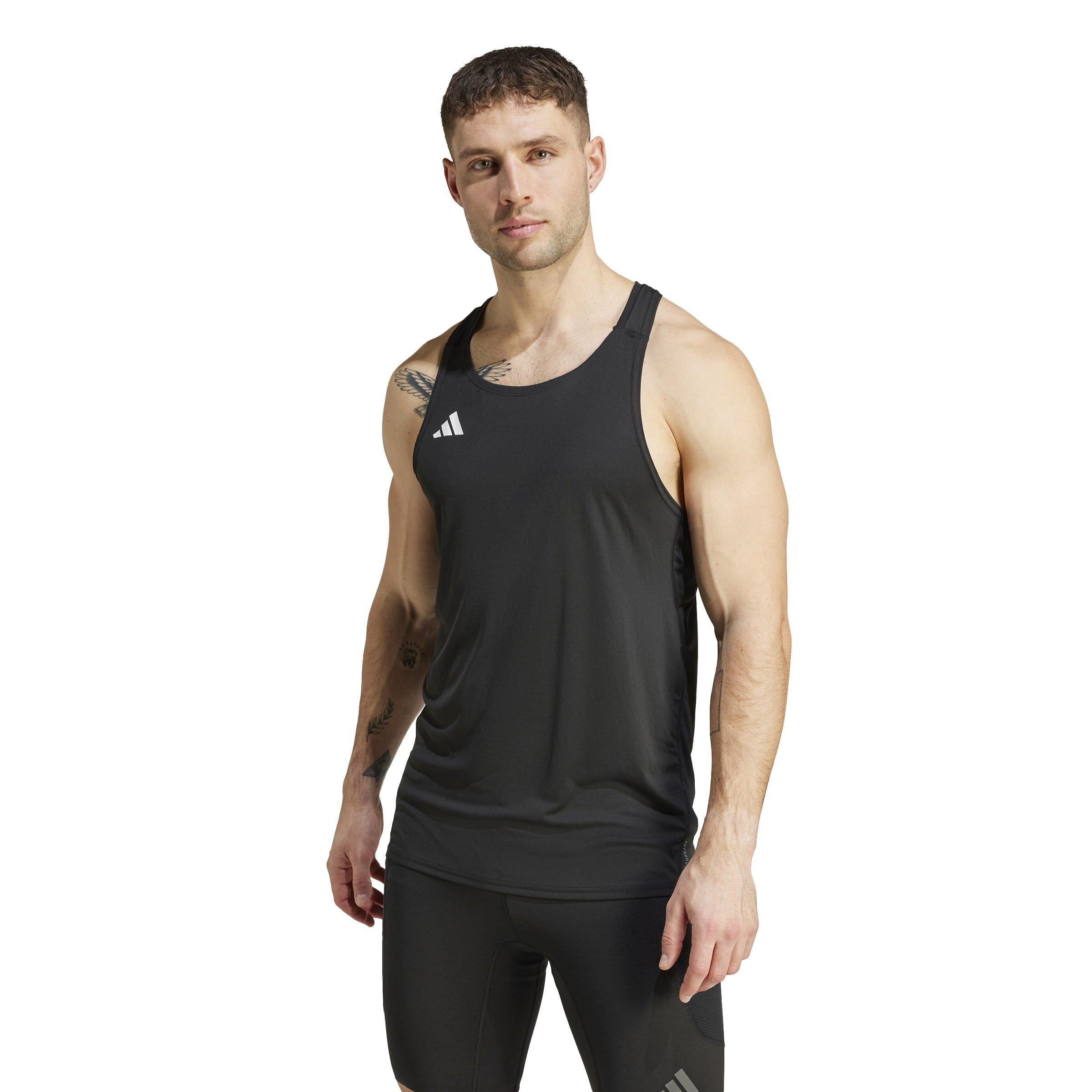 Black - adidas - Essentials Adizero Running Singlet Men - 3