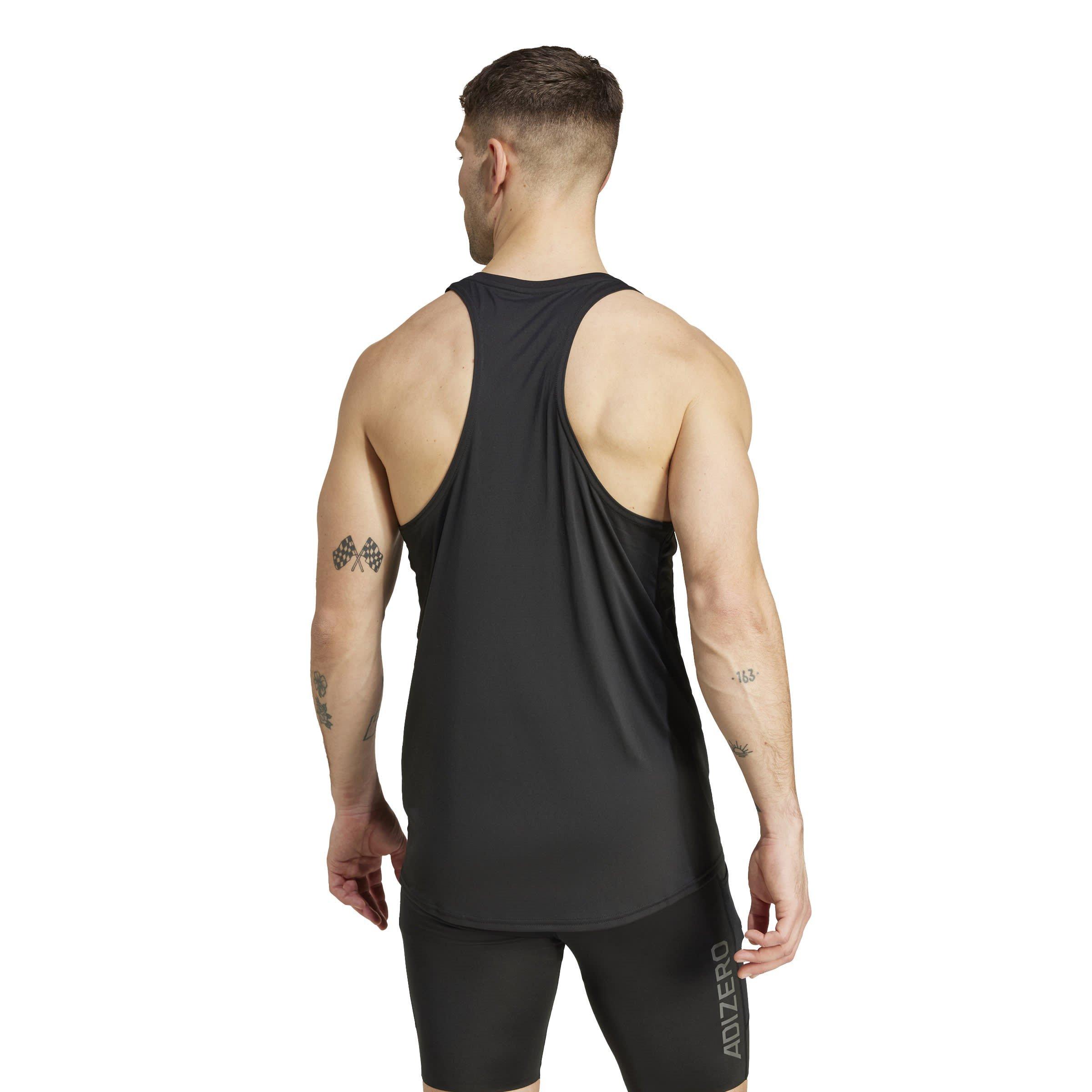 Black - adidas - Essentials Adizero Running Singlet Men - 4