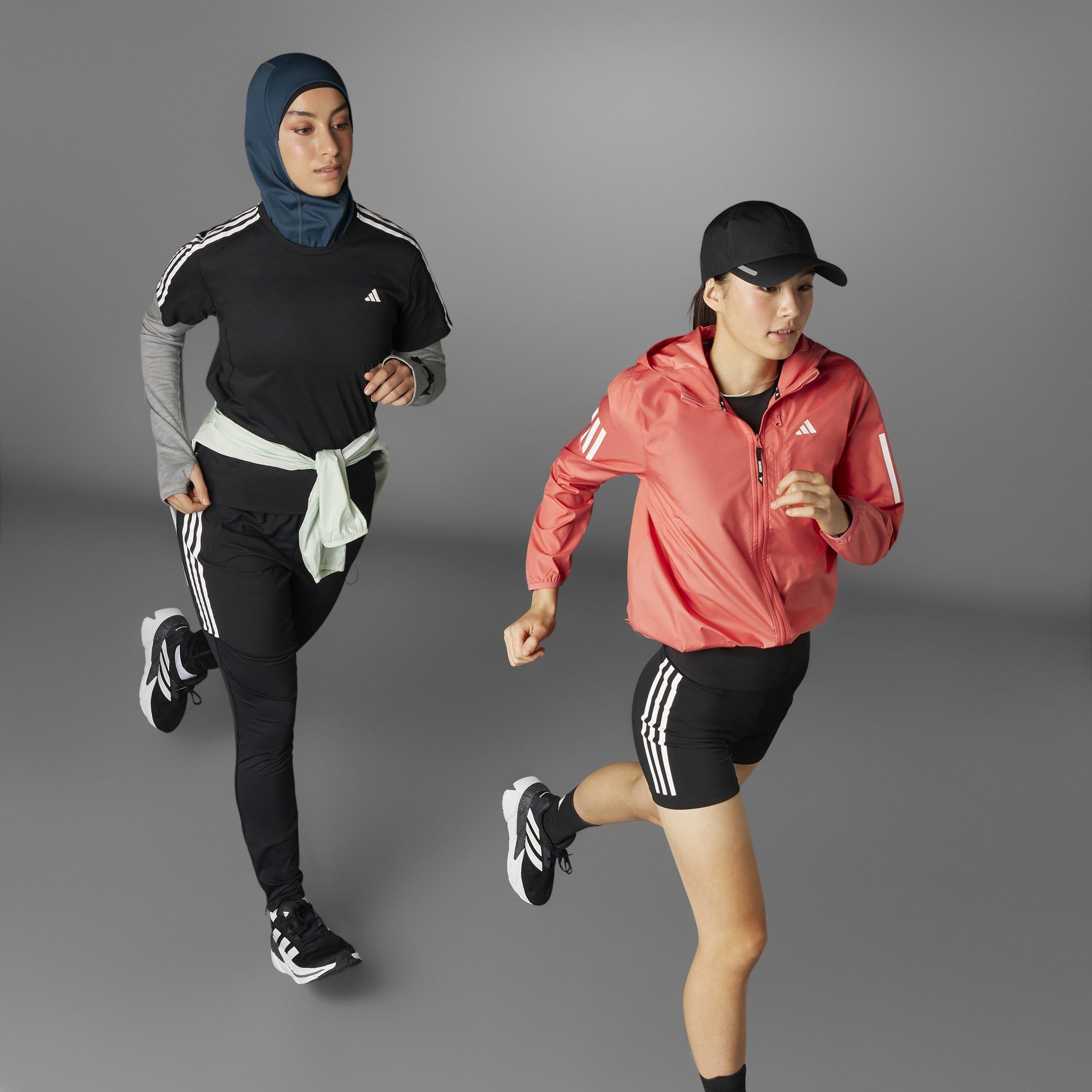 Black - adidas - Own The Run Stripe Essential Short-Sleeve Performance Running Top - 9