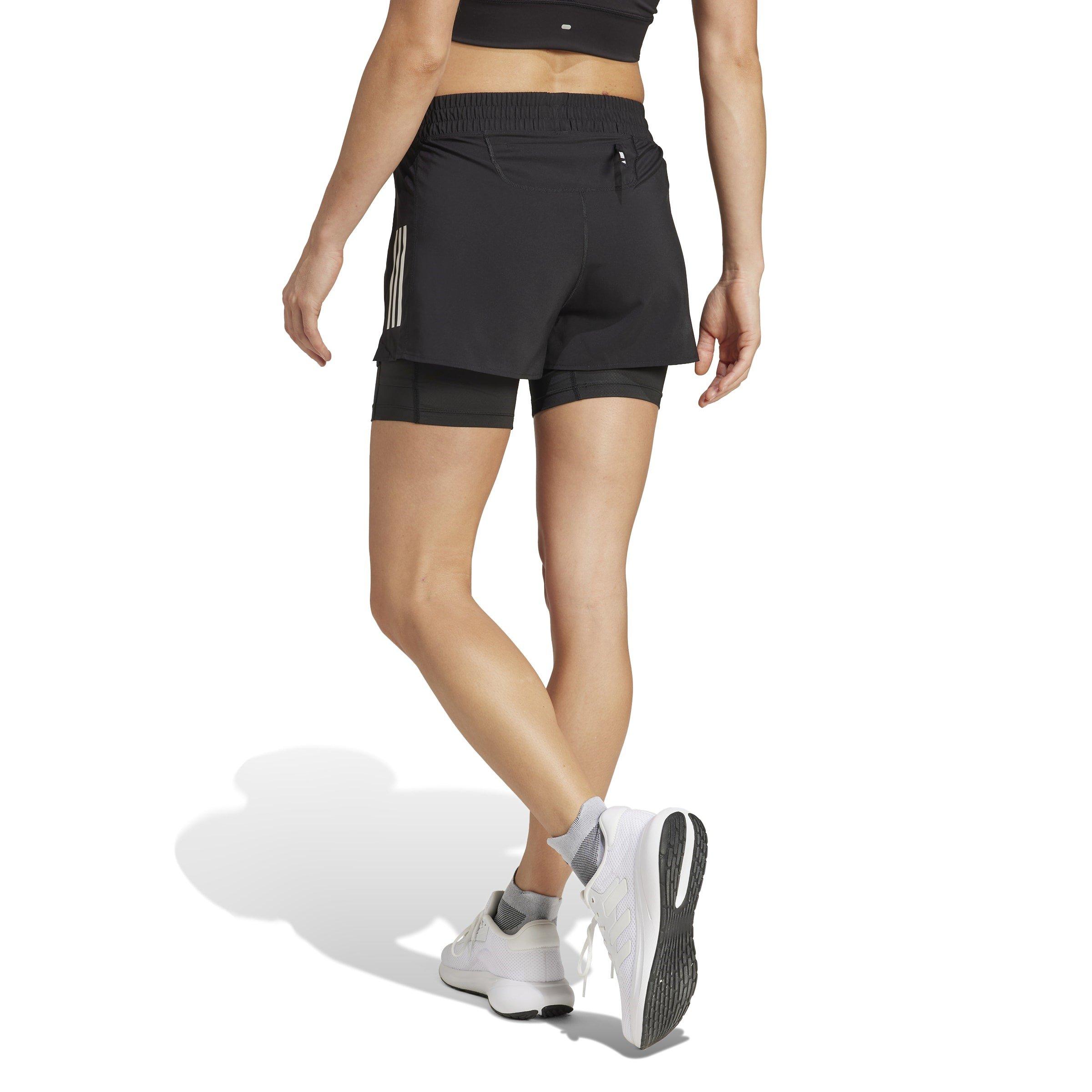 Black - adidas - Own the Run CLIMACOOL 2-in-1 Shorts Womens - 3