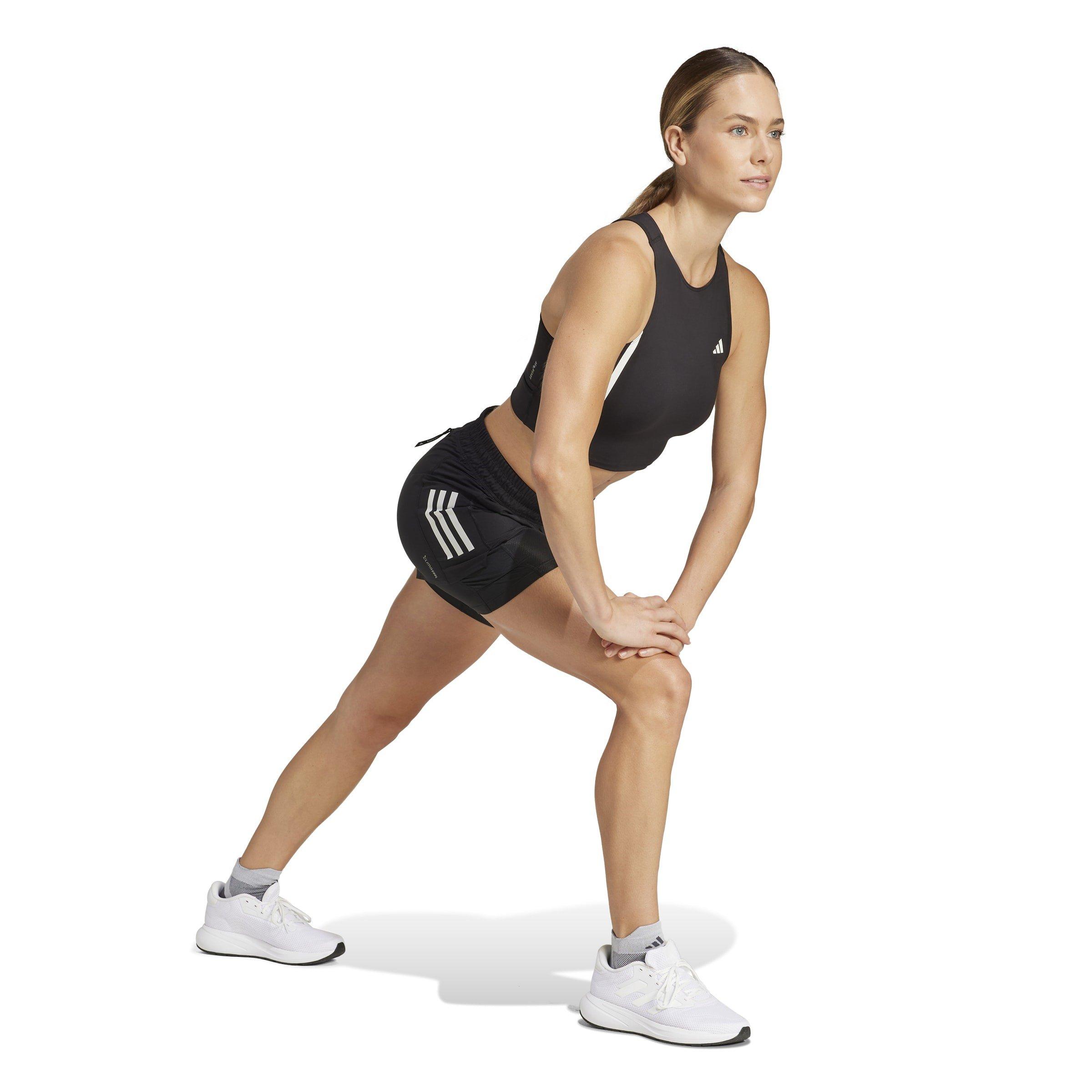 Black - adidas - Own the Run CLIMACOOL 2-in-1 Shorts Womens - 4