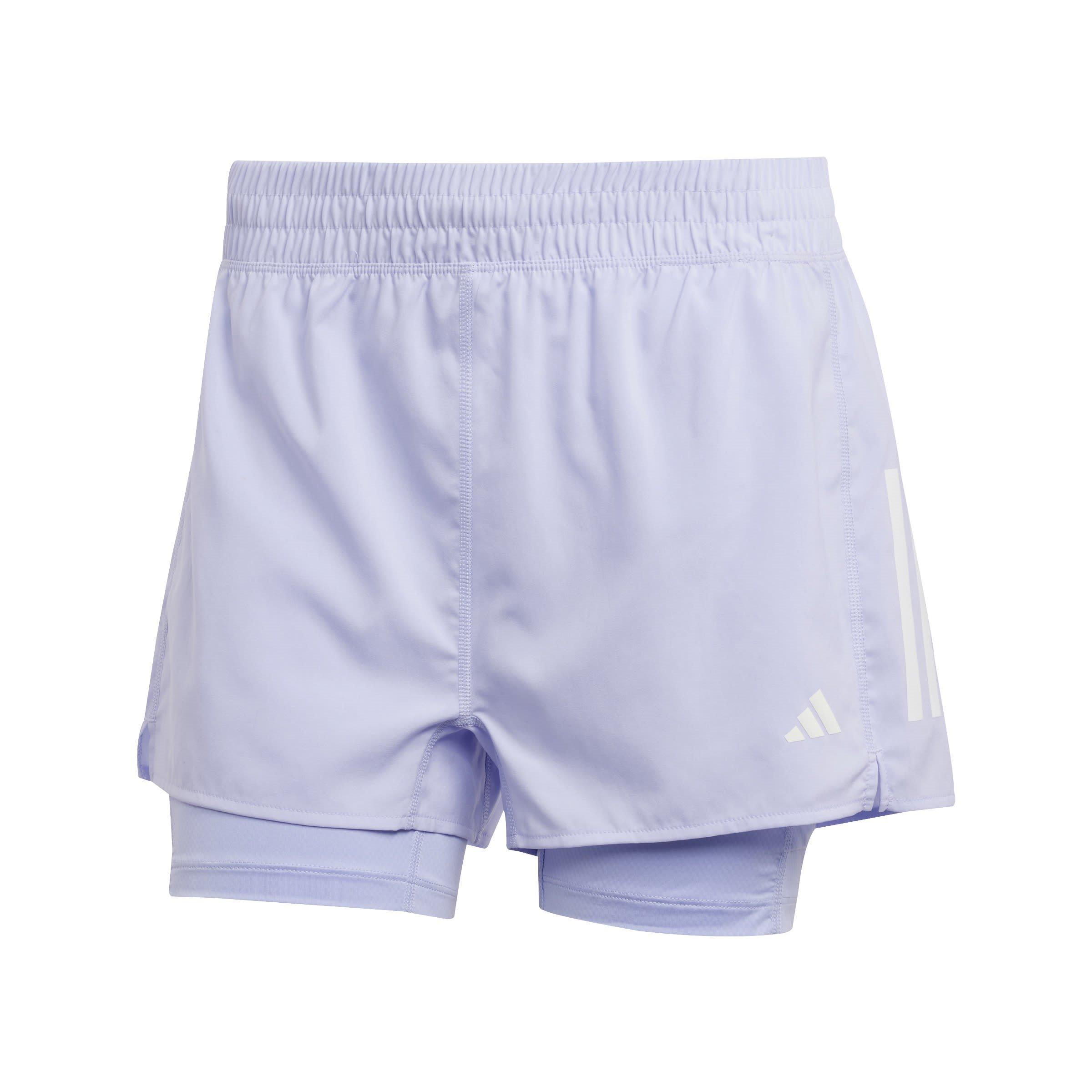 Violet Tone - adidas - Own the Run CLIMACOOL 2-in-1 Shorts Womens - 1