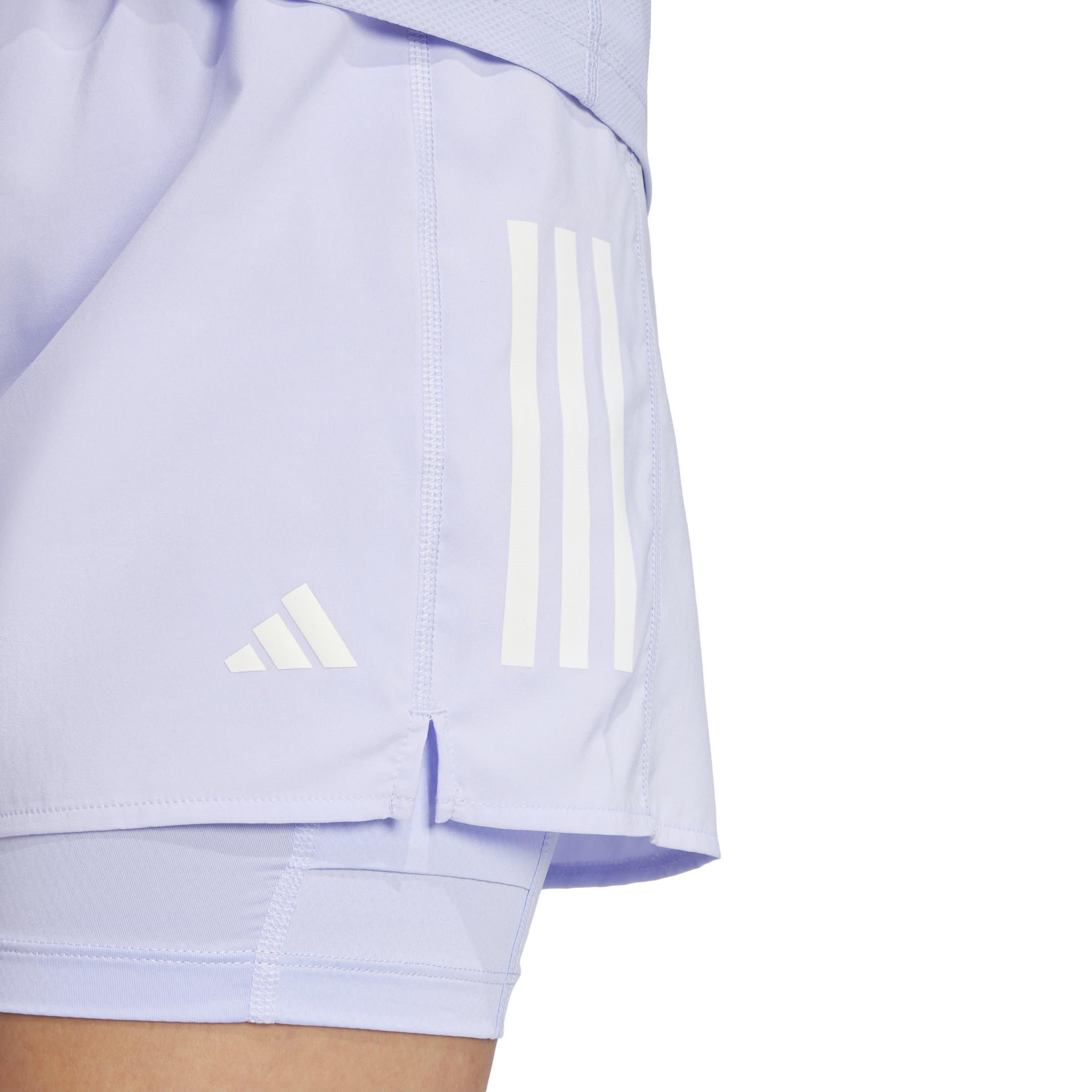 Violet Tone - adidas - Own the Run CLIMACOOL 2-in-1 Shorts Womens - 5