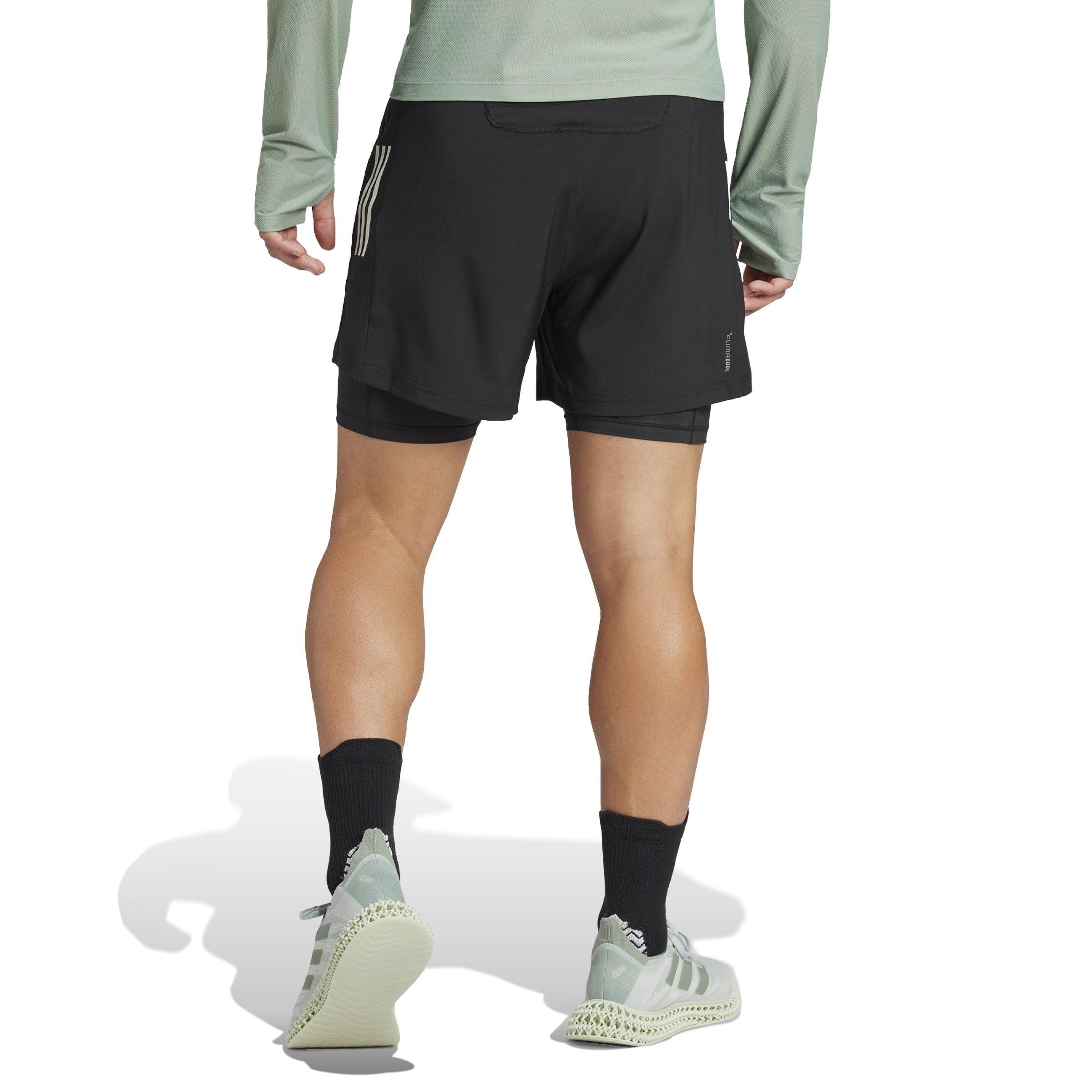 Black - adidas - Own the Run CLIMACOOL 2-in-1 Shorts - 3