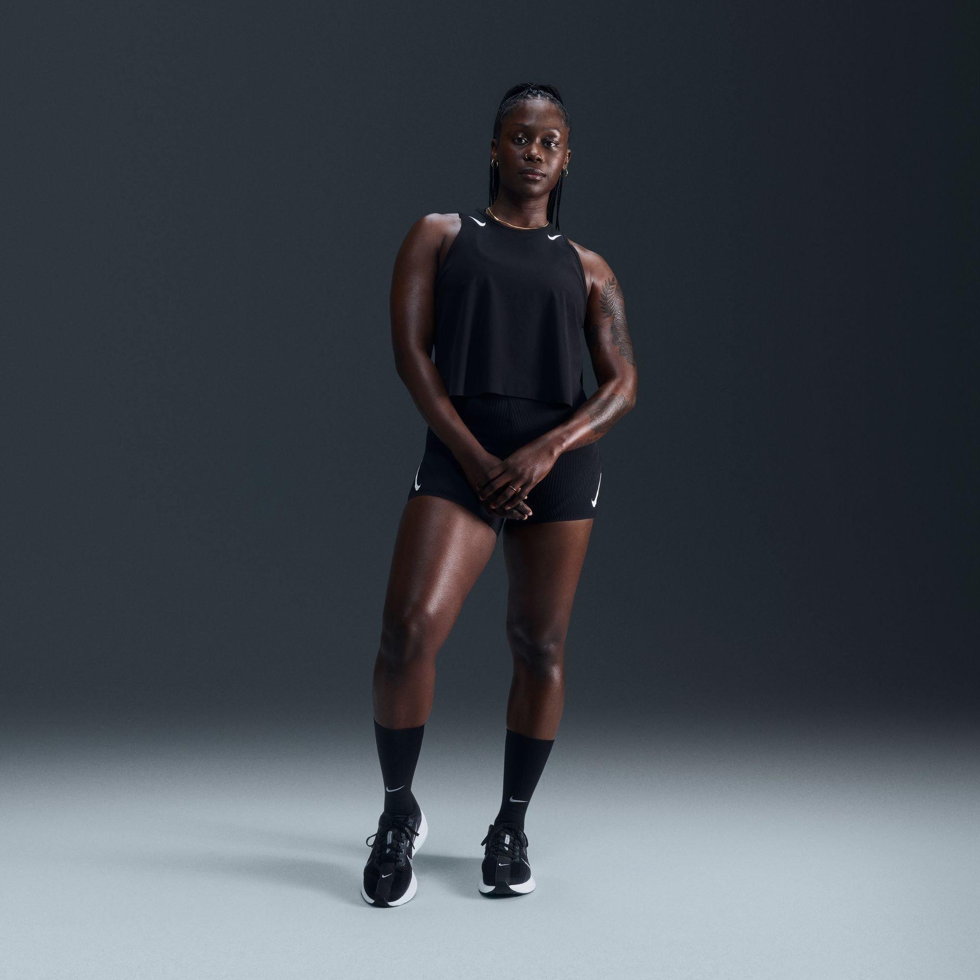 Black/White - Nike - Women's AeroSwift Running Vest - 13