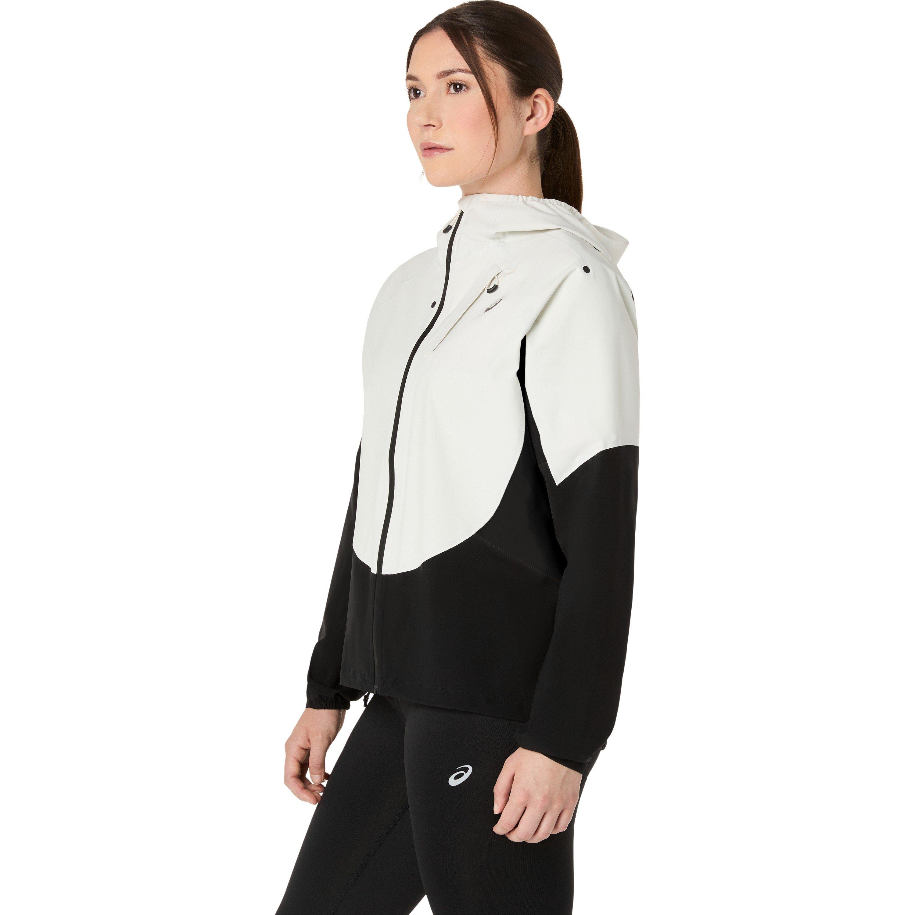 Asics Women's Metarun Legend Running Jacket - Prf Black/Cream - 12 (M)