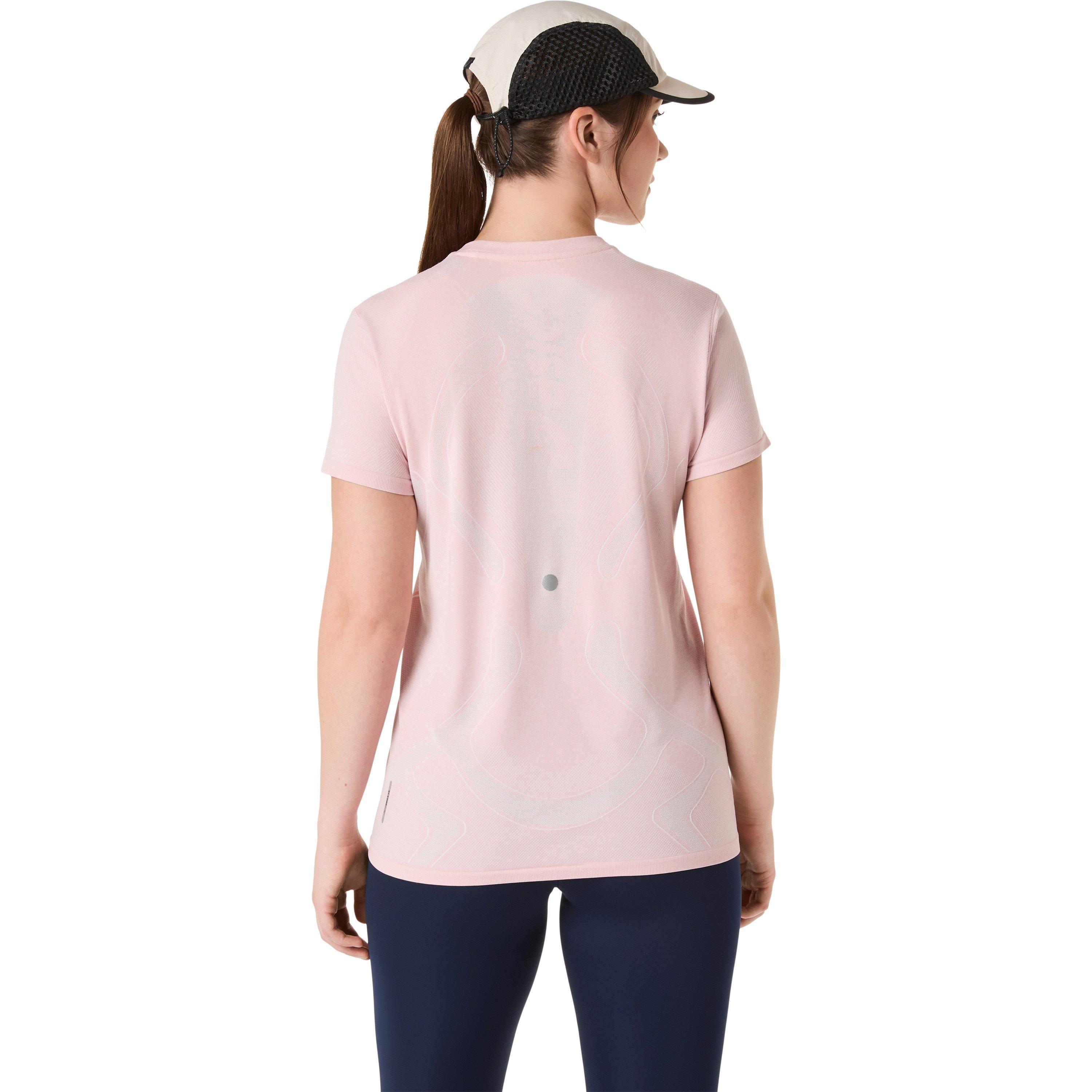 Sun Coral - Asics - Road Seamless Ss Top Running Womens - 2