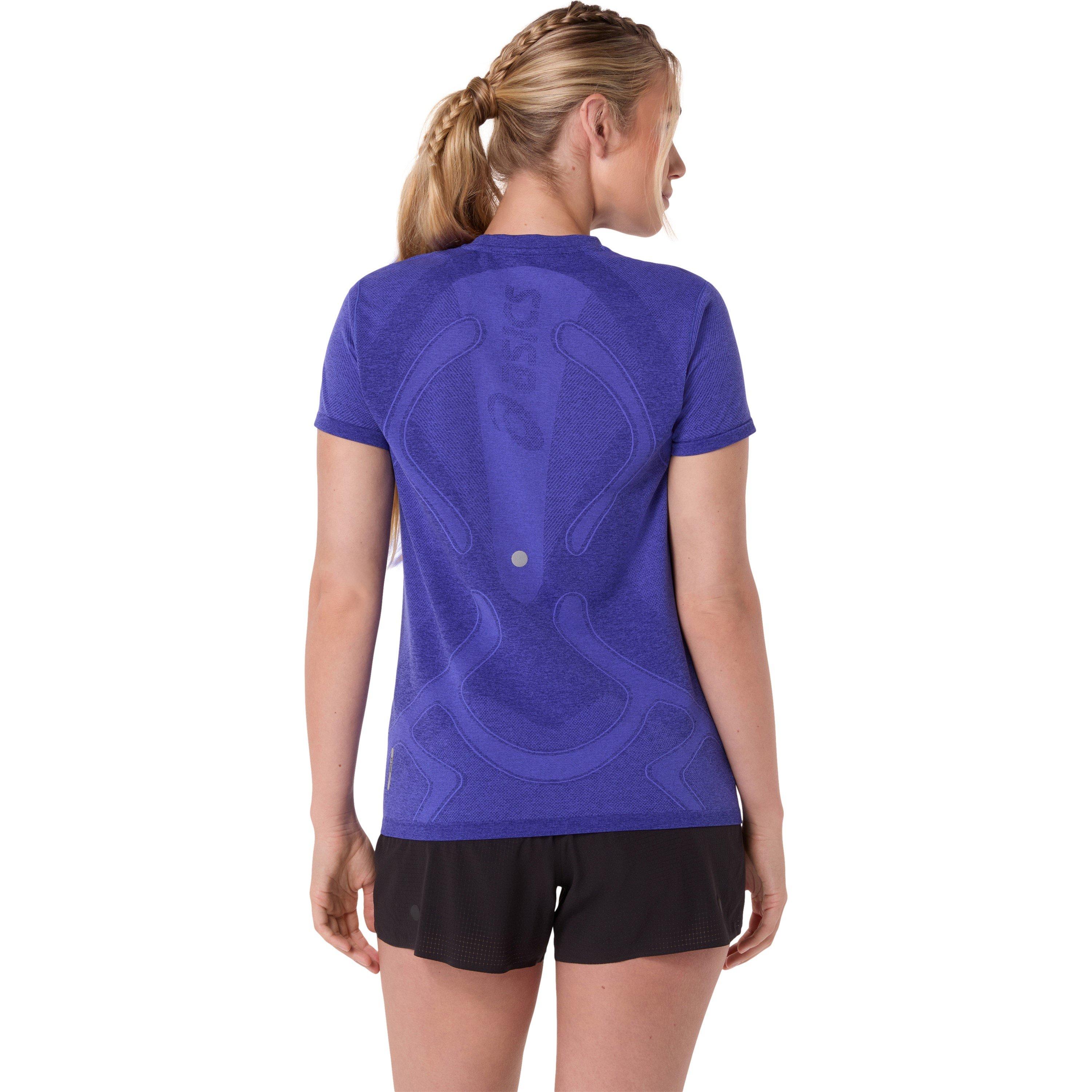 Cobalt Burst - Asics - Women's Road Seamless Short Sleeve Performance Running Top - 2