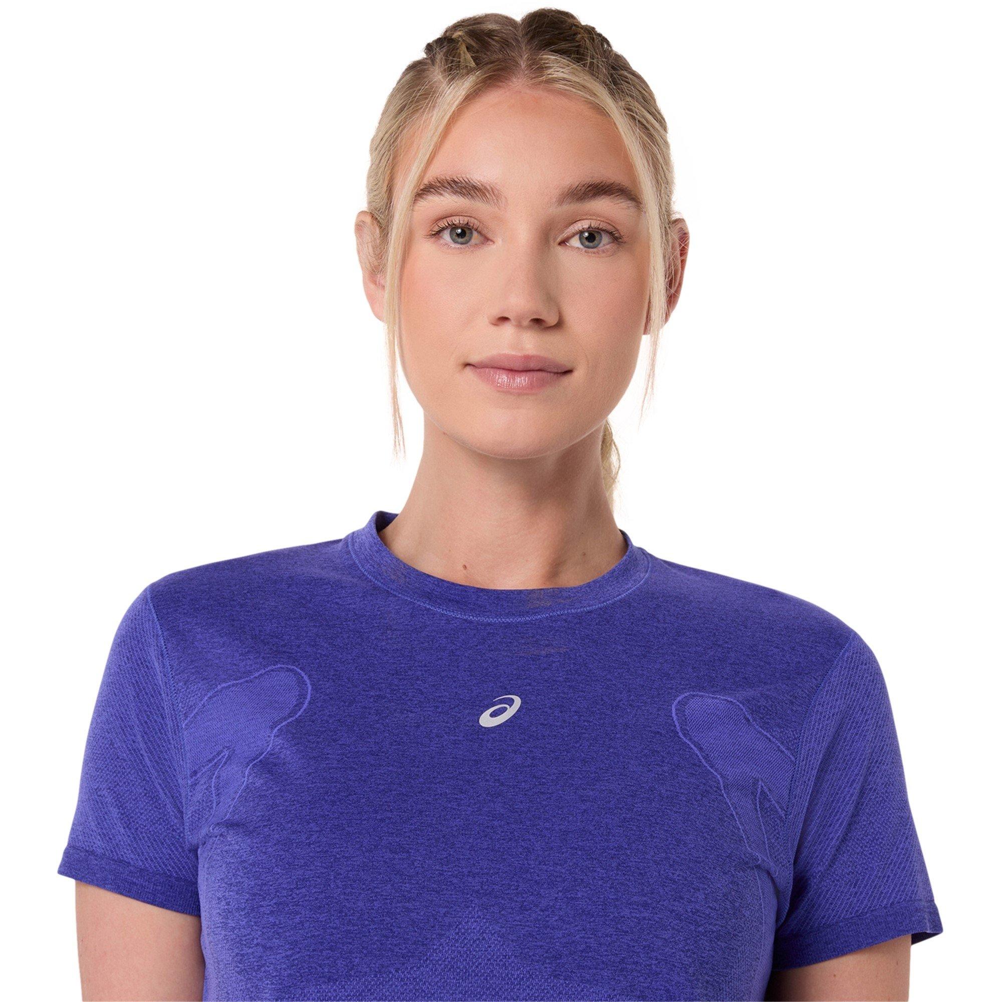 Cobalt Burst - Asics - Women's Road Seamless Short Sleeve Performance Running Top - 4