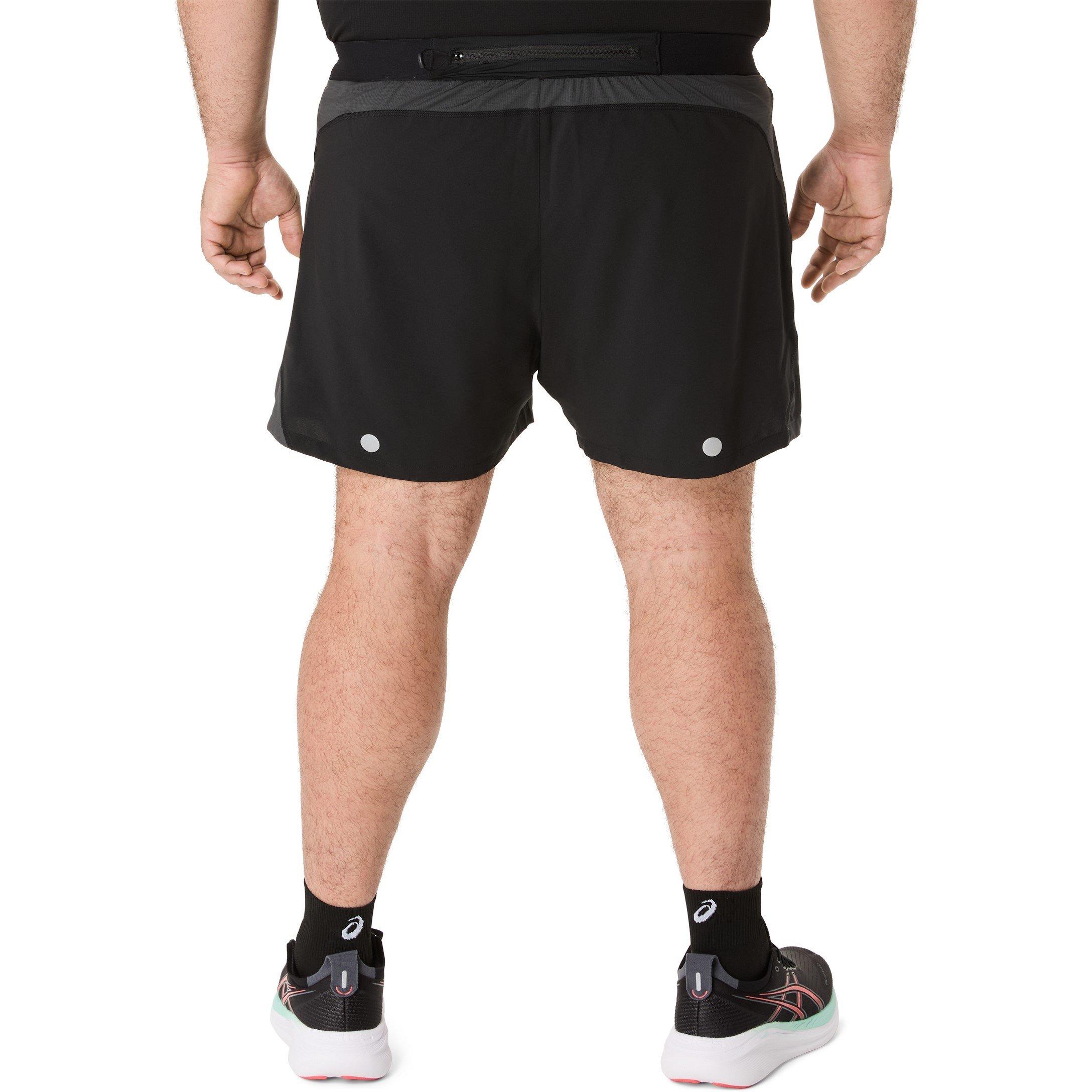 Perf Black/Grey - Asics - Road 5in Short Running Mens - 2