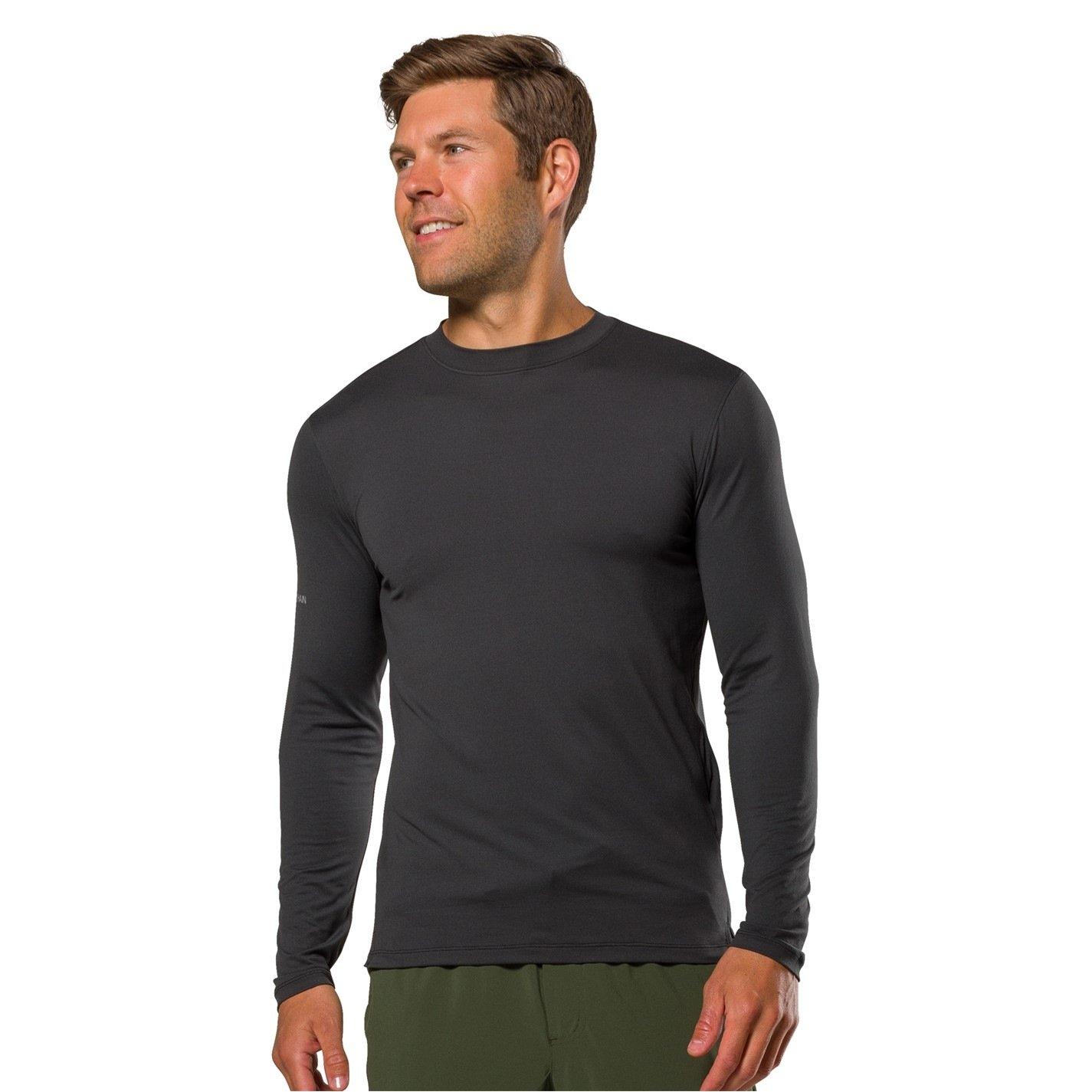 Nathan Men's Dash Long-Sleeve Performance Running Top - Solid Black - 2X Large