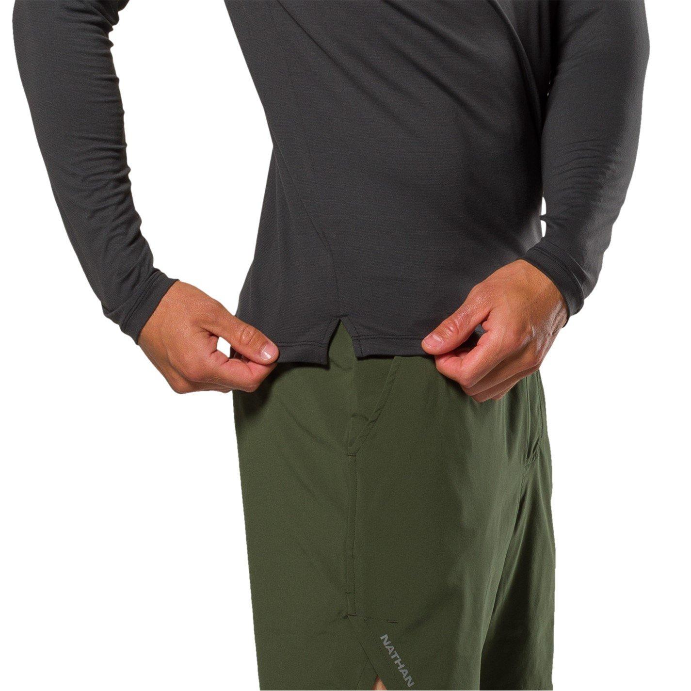 Solid Black - Nathan - Men's Dash Long-Sleeve Performance Running Top - 3
