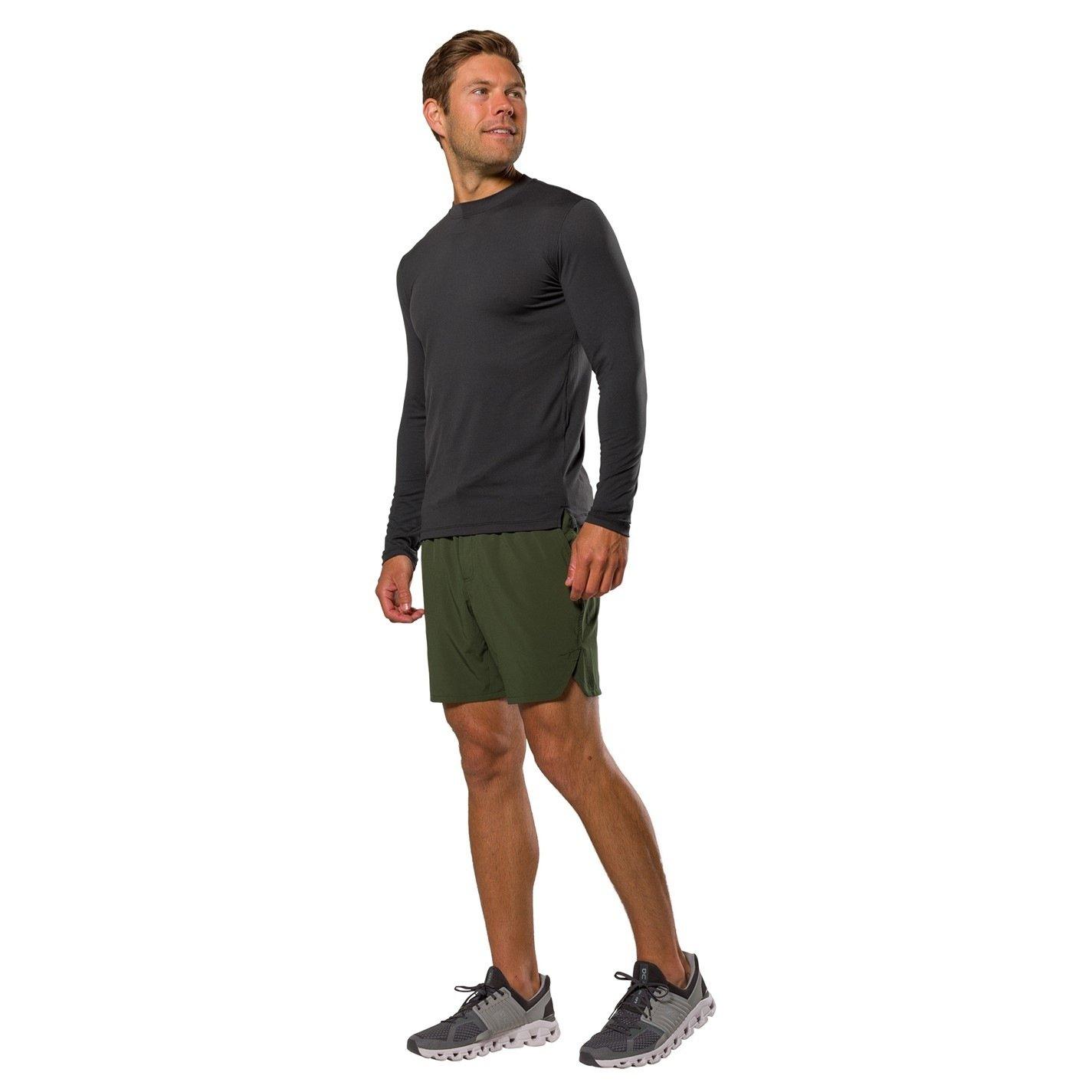 Solid Black - Nathan - Men's Dash Long-Sleeve Performance Running Top - 5