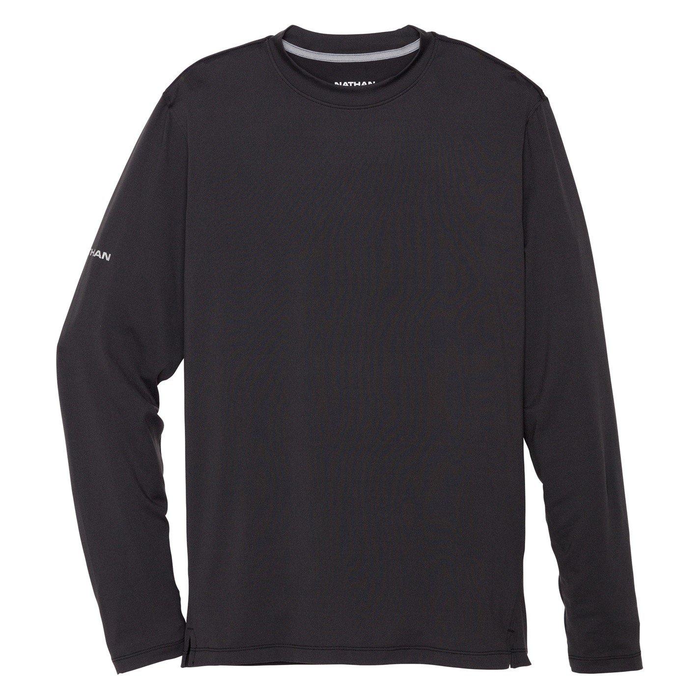 Solid Black - Nathan - Men's Dash Long-Sleeve Performance Running Top - 6