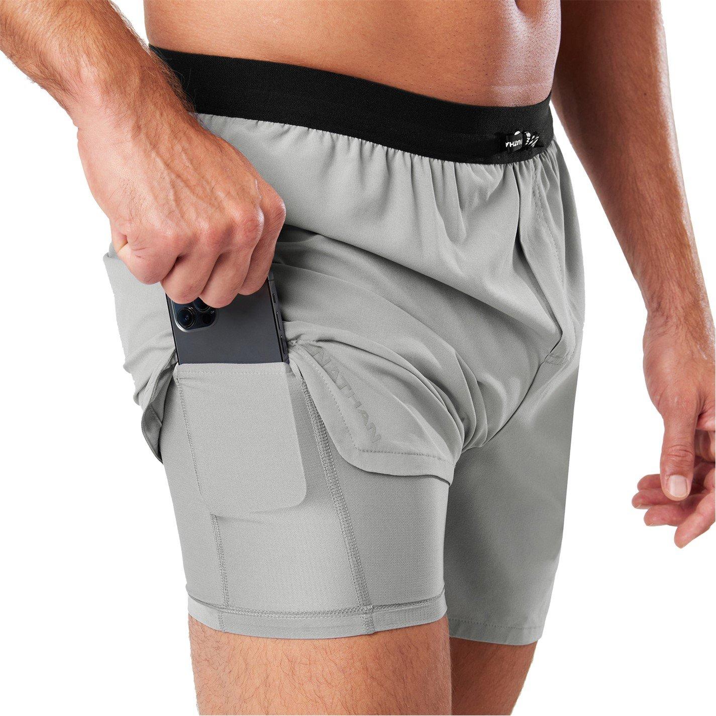 Monument Grey - Nathan - Performance Running Shorts - 3