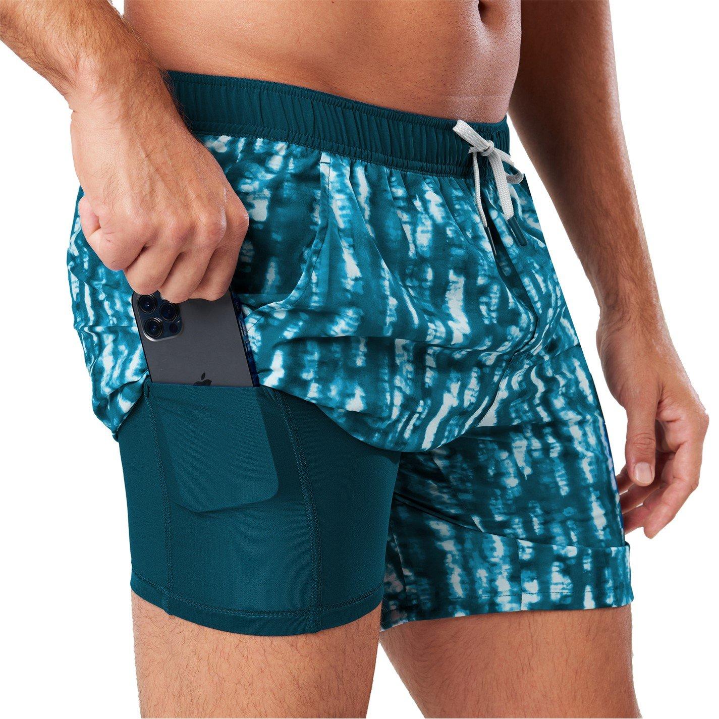 Blue Tie Dye - Nathan - Performance Running Shorts - 3