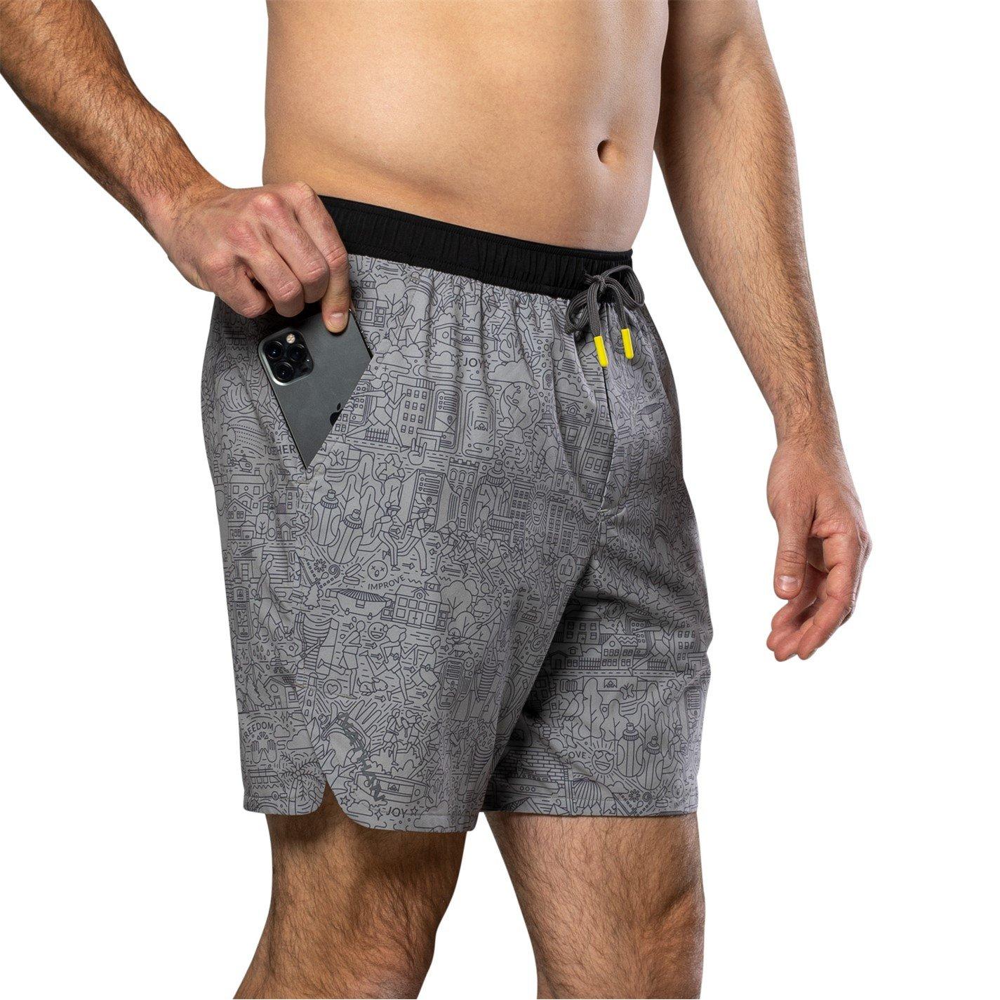 Signature Grey - Nathan - Men's Performance Running Shorts - 4