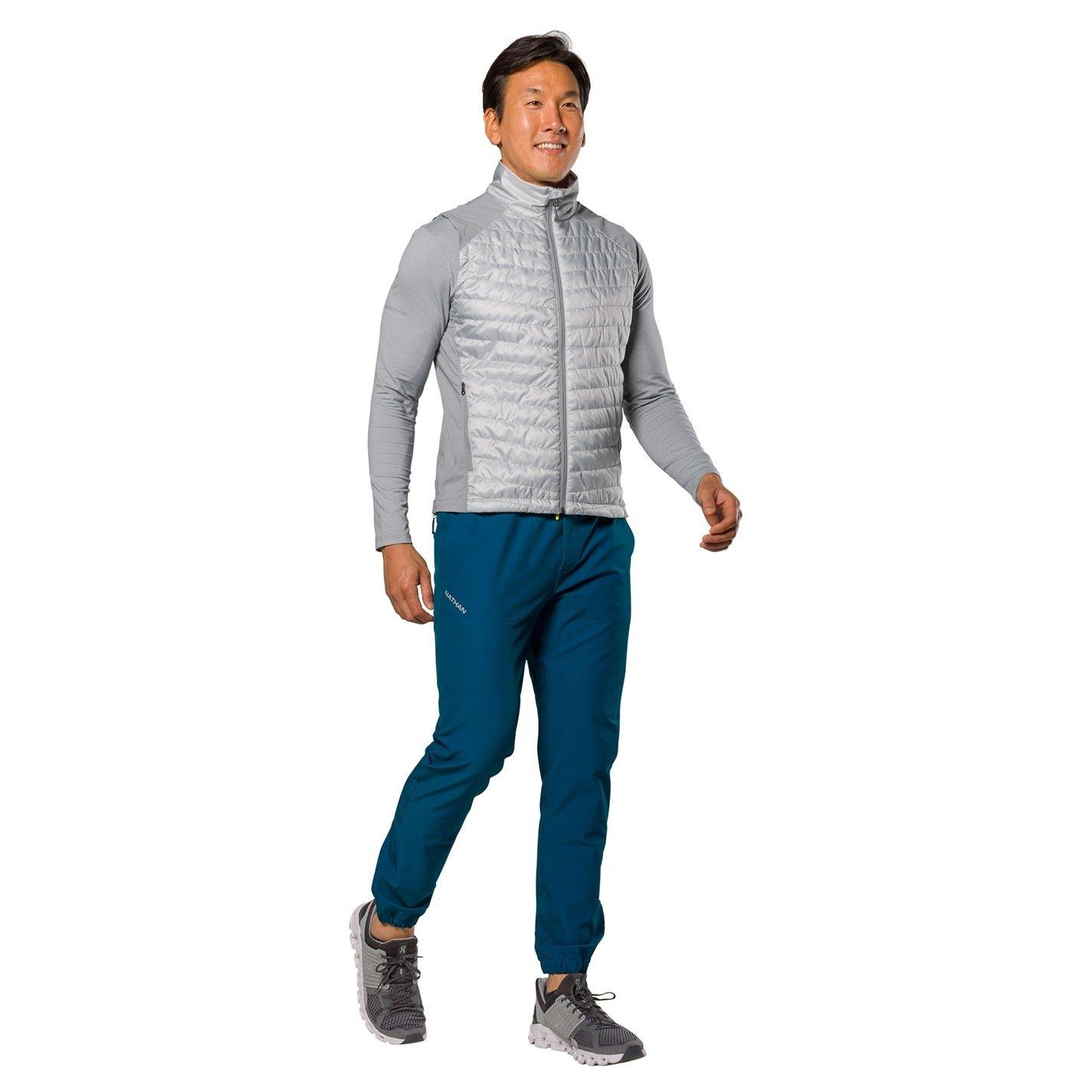 Grey Mist - Nathan - Men's 's Weather-Resistant Reflective Performance Running Jacket - 7