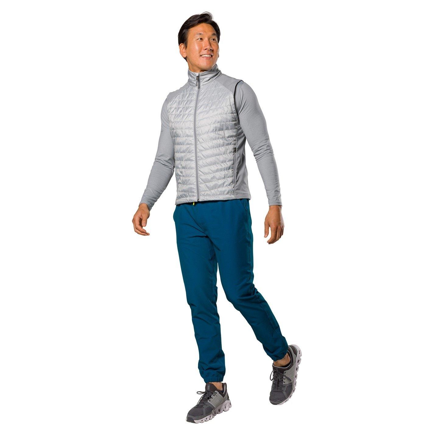 Grey Mist - Nathan - Men's 's Weather-Resistant Reflective Performance Running Jacket - 8