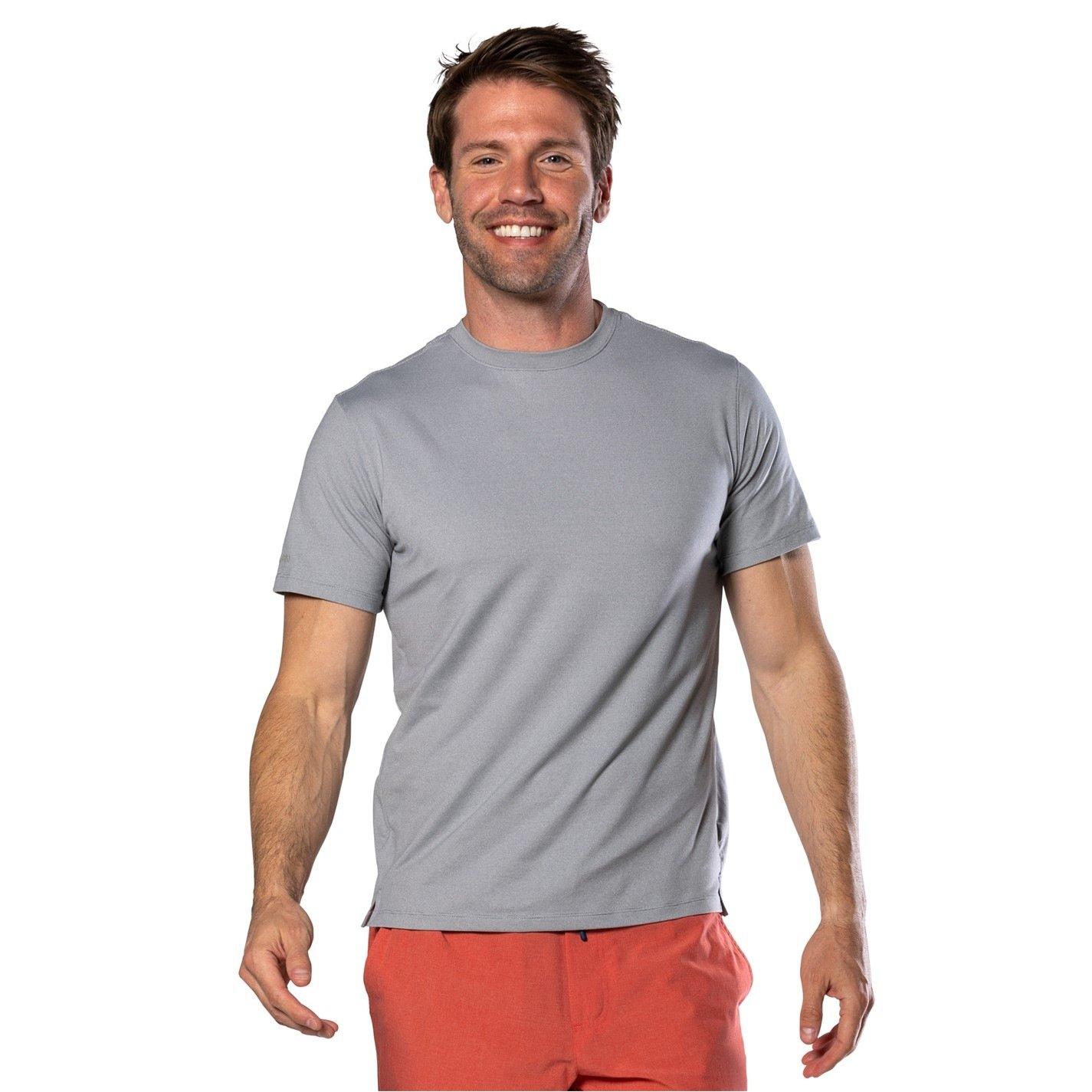 Nathan Men's Dash Short-Sleeve Performance Running Top - Monut Grey Monument Grey - Small