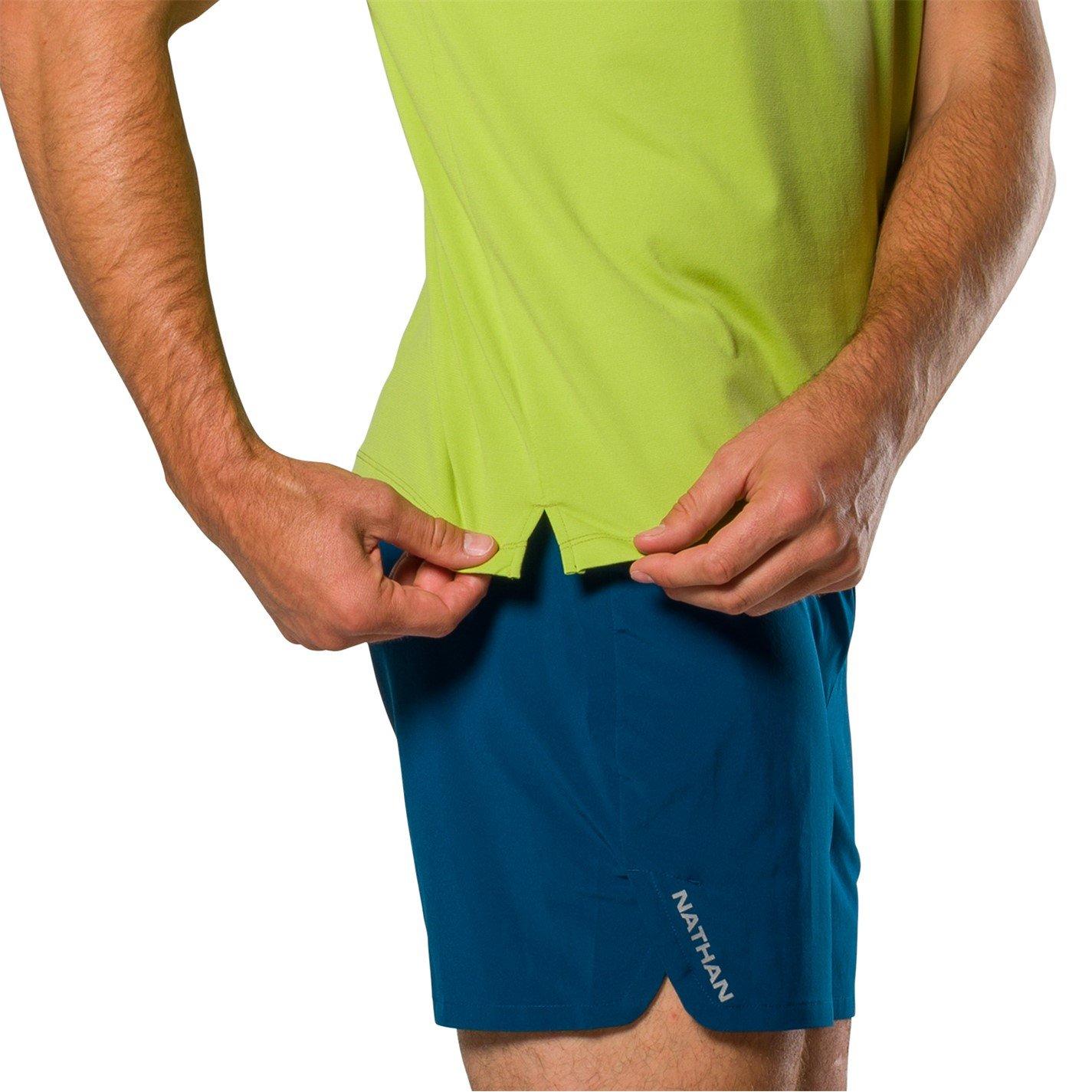 Dark Lime - Nathan - Men's Dash Short-Sleeve Performance Running Top - 3