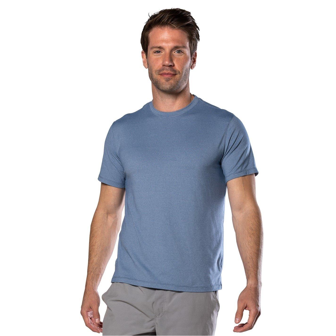 Nathan Men's Dash Short-Sleeve Performance Running Top - Sailor Blue - Small