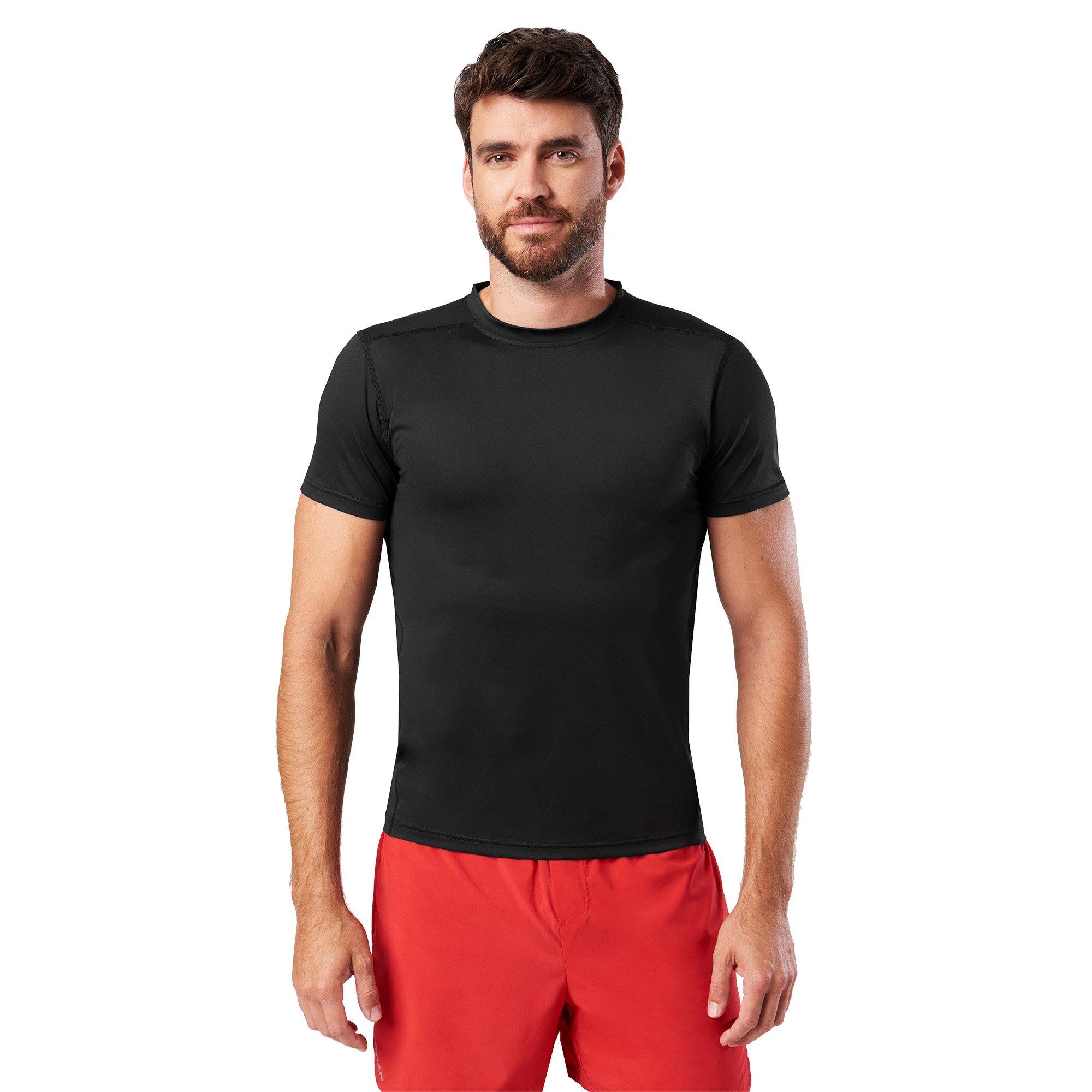 Nathan Men's Qualifier Short-Sleeve Performance Running Top - Black - 2X Large