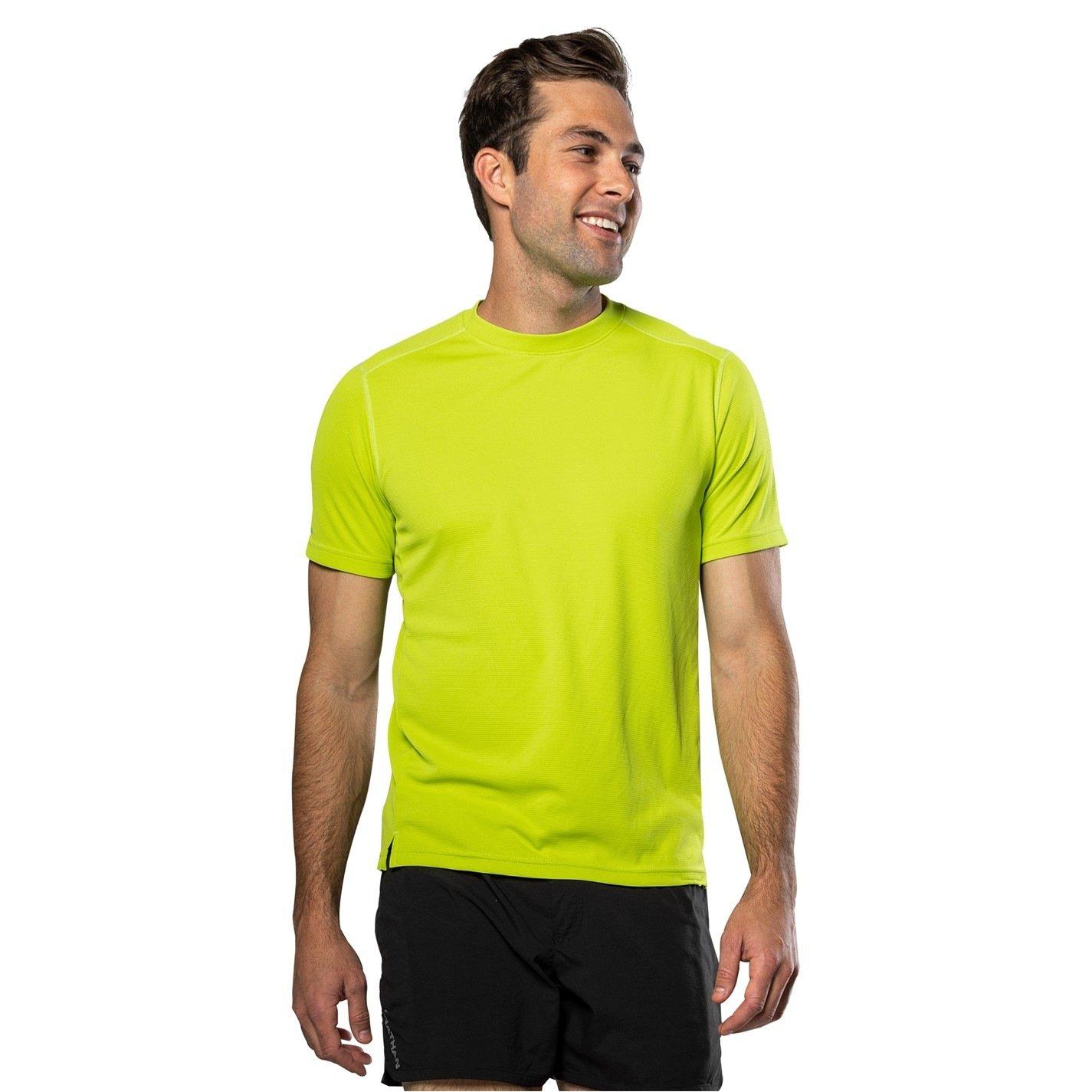 Bright Lime - Nathan - Men's Rise Short-Sleeve Performance Top - 1