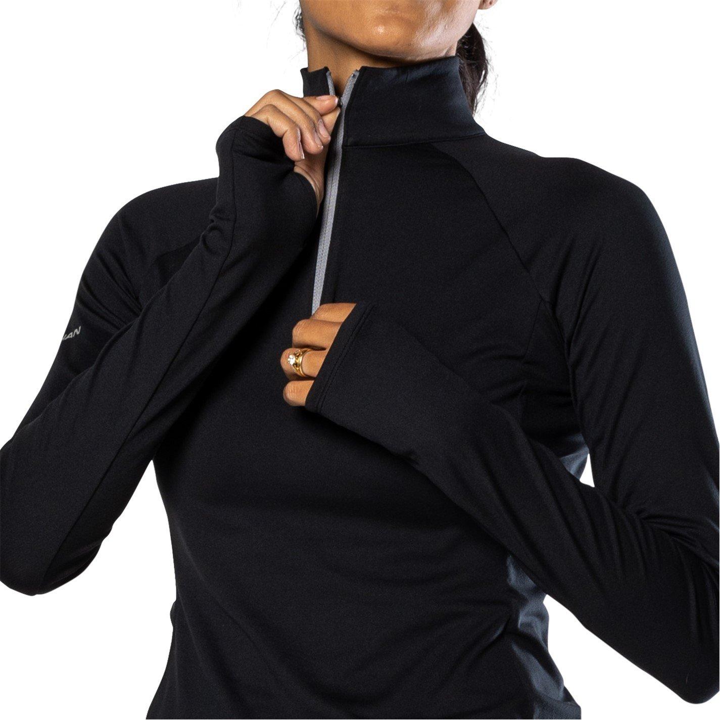 Schwarz - Nathan - Tempo/4 Zipped Long-Sleeve Performance Top - 3