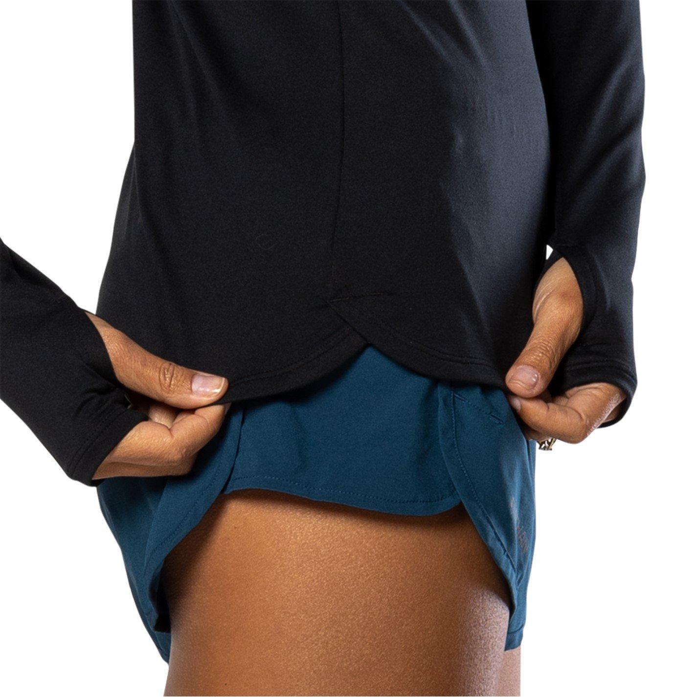 Schwarz - Nathan - Tempo/4 Zipped Long-Sleeve Performance Top - 6