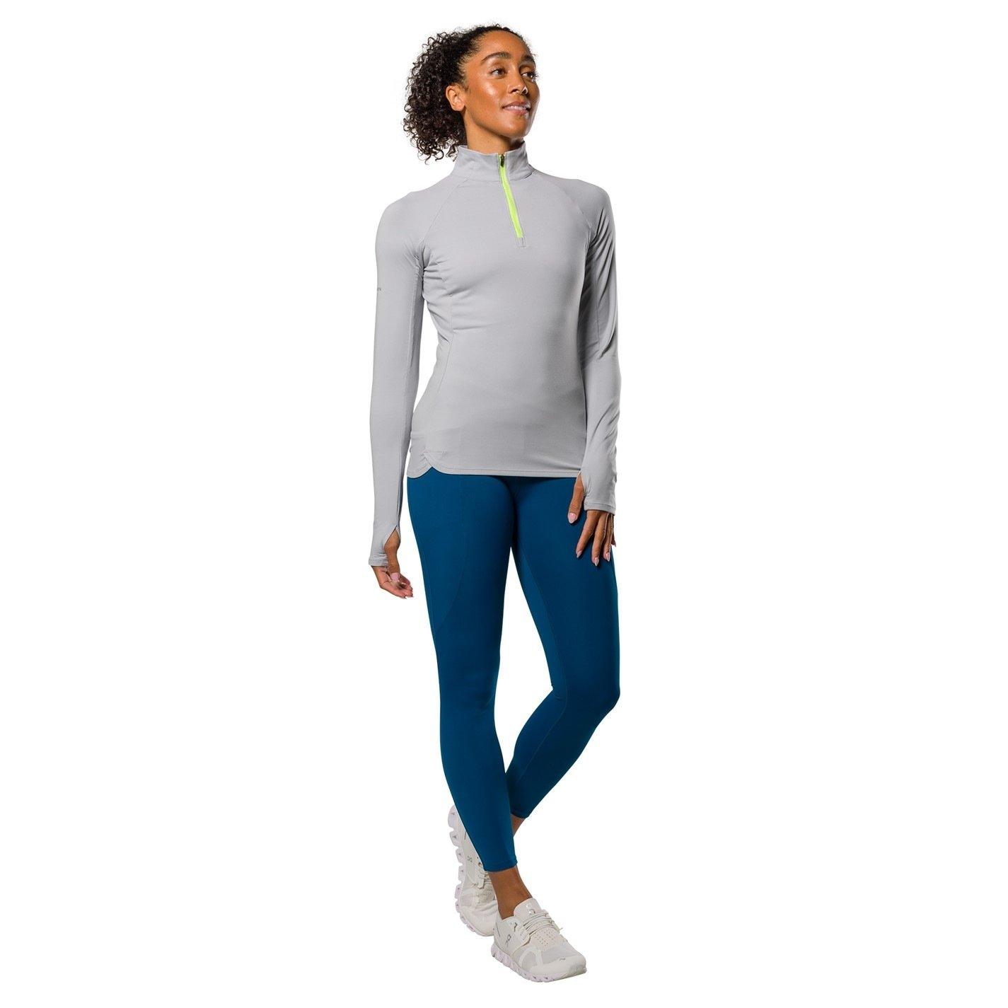 Grey Mist - Nathan - Women's Tempo/4 Zipped Long-Sleeve Performance Top - 7