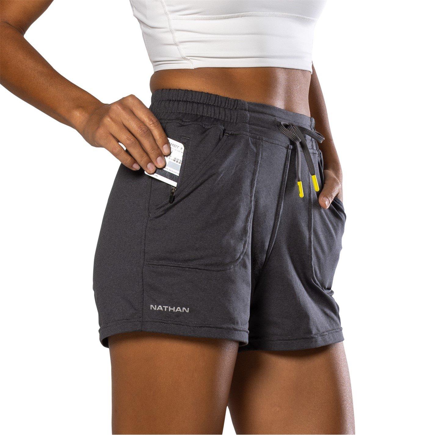 Dark Charcoal - Nathan - Women's Performance Running Shorts - 3